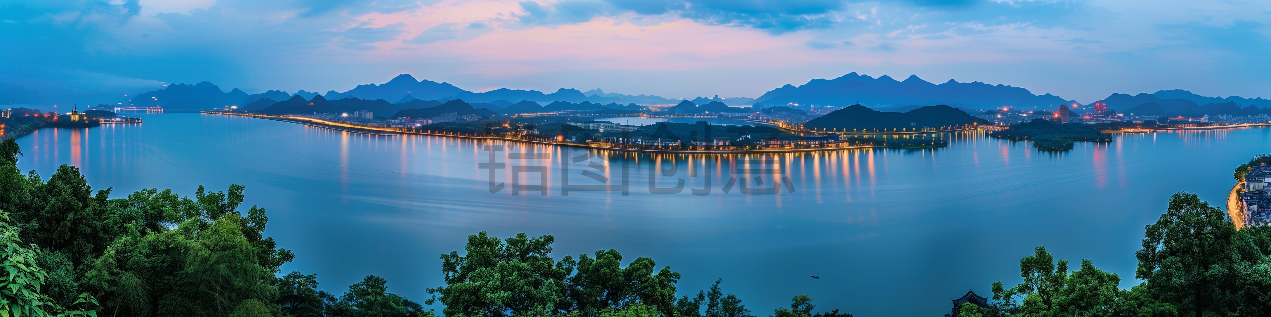 定设网-城市系列城市夜景风光写实背景