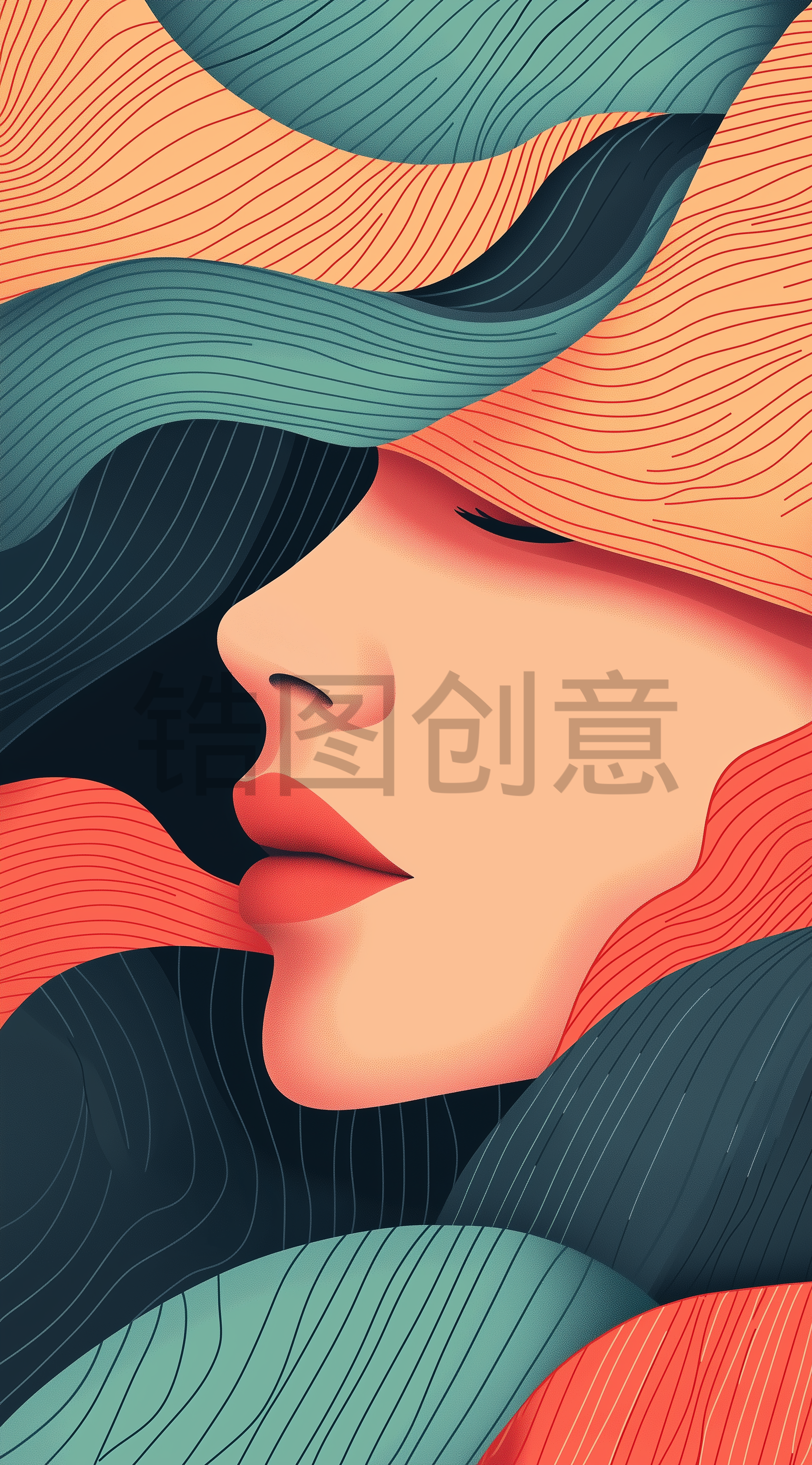 定设网-女神节妇女节母亲节女生节日人物元素背景
