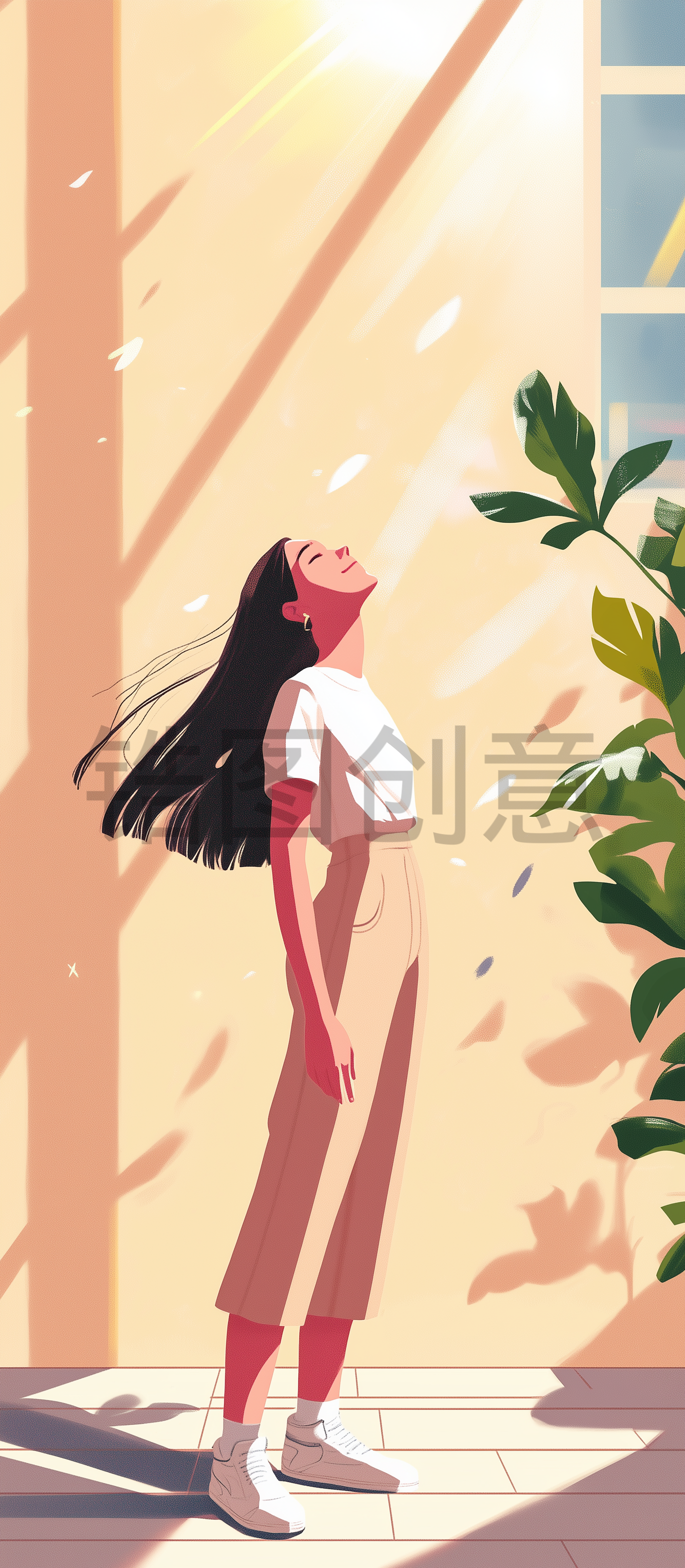 定设网-人物女生插画元素生活系列主题素材