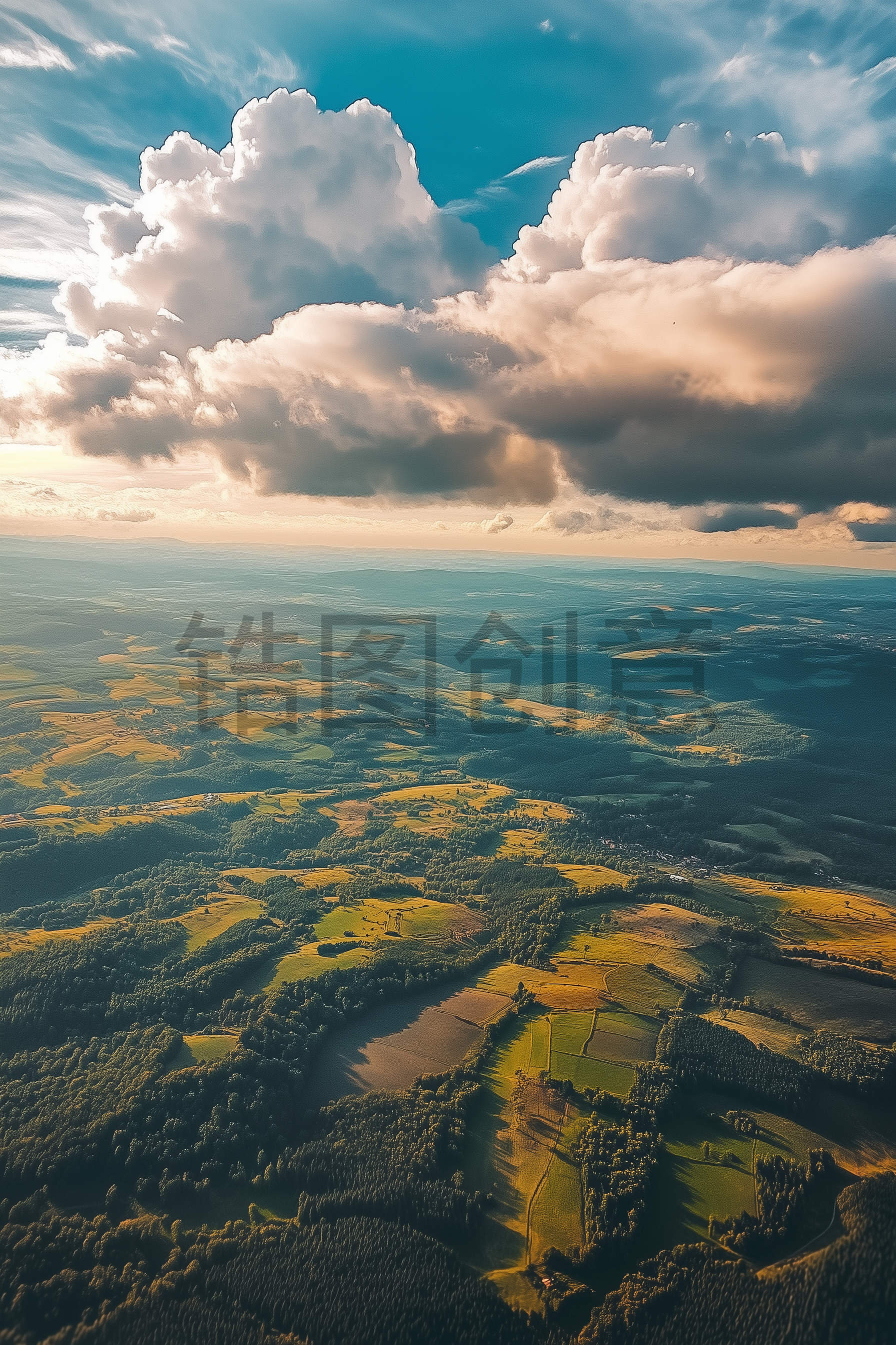 定设网-航拍视角自然山峰山脉山林山顶山川风景