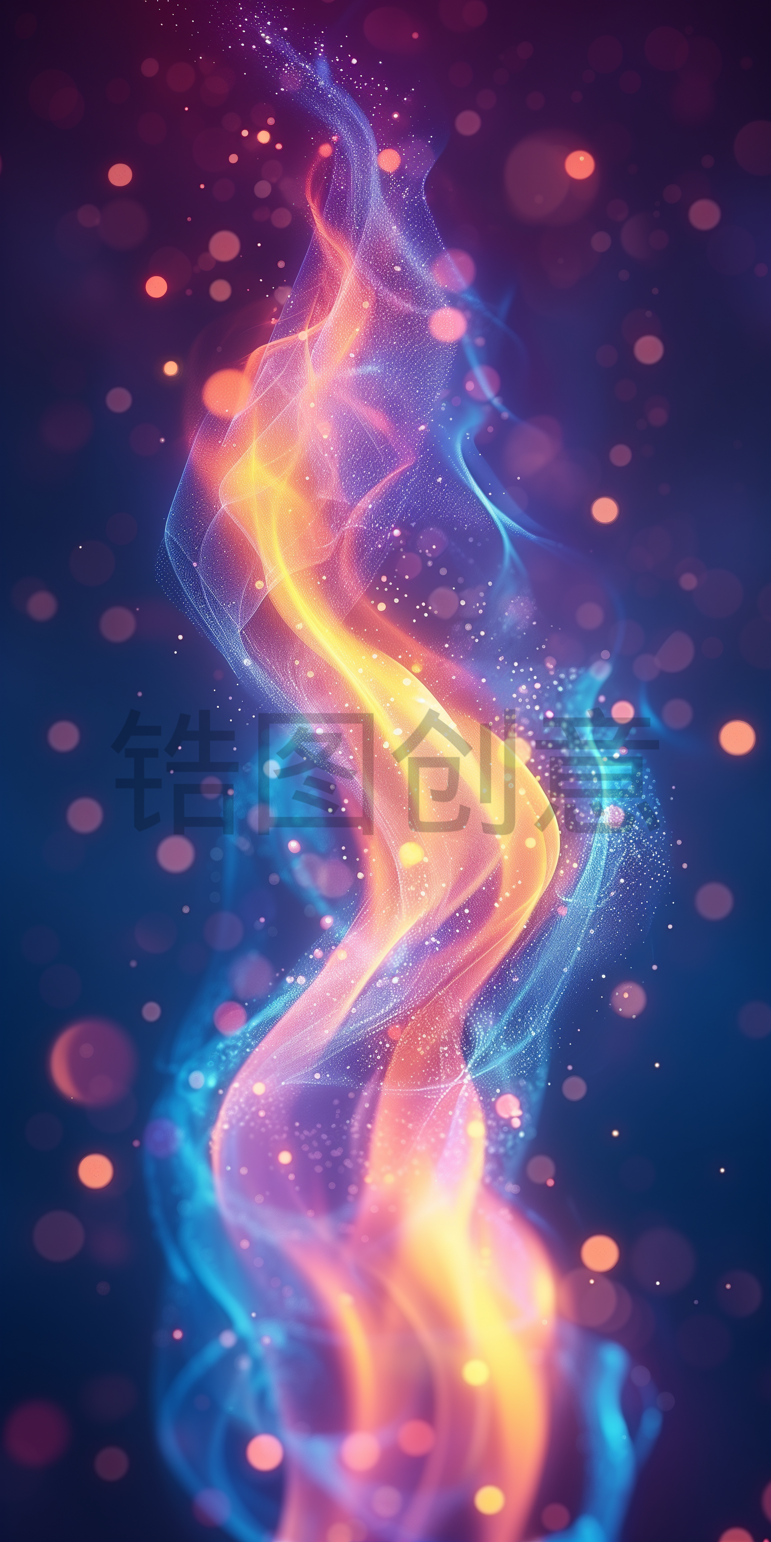 定设网-彩色火焰火花背景场景图片素材