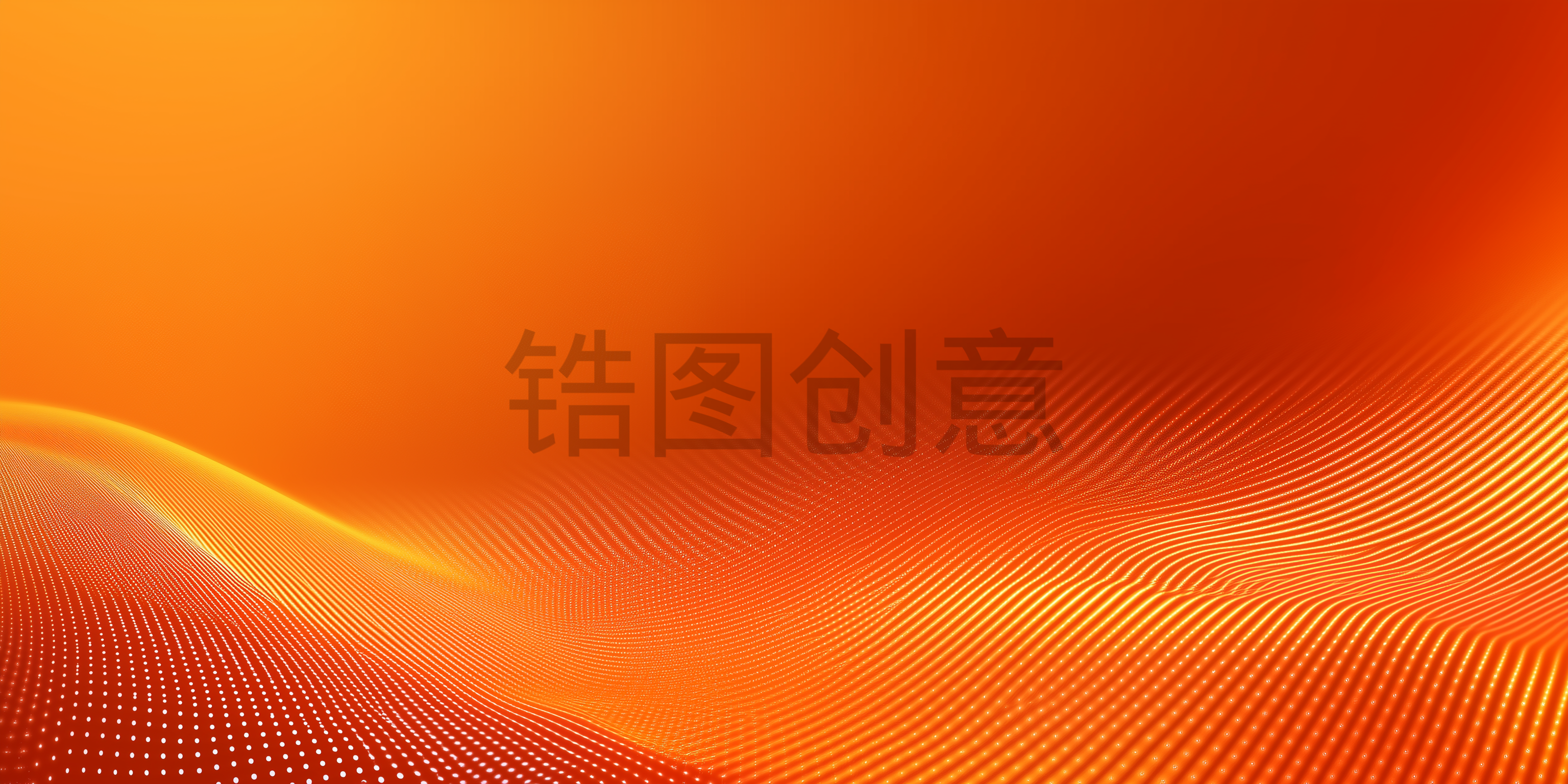 定设网-橙色粒子渐变质感抽象背景