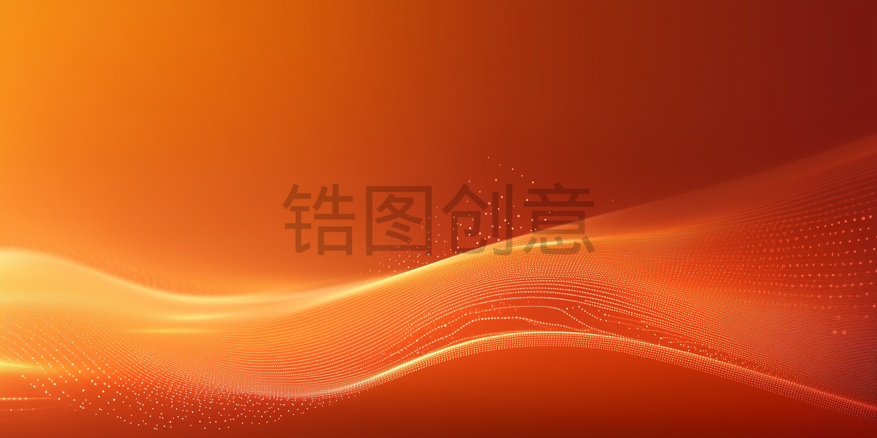 定设网-橙色粒子渐变质感抽象背景