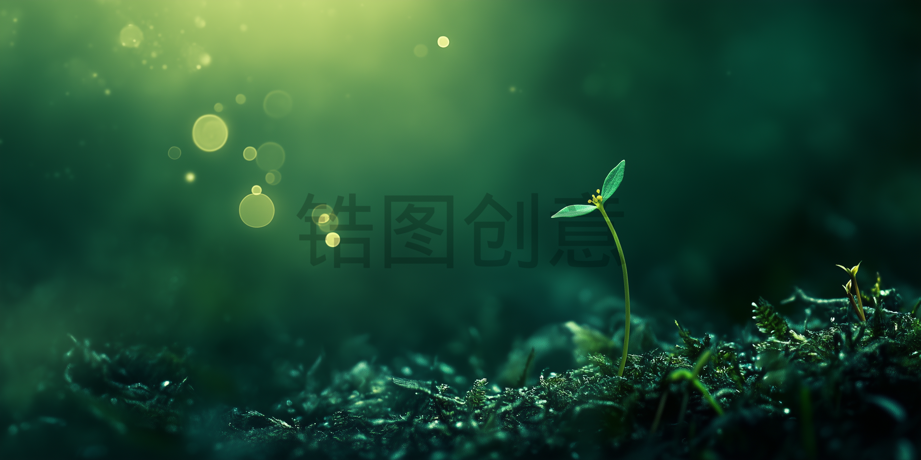 定设网-春天春季实景清新绿色植物发芽背景元素素材