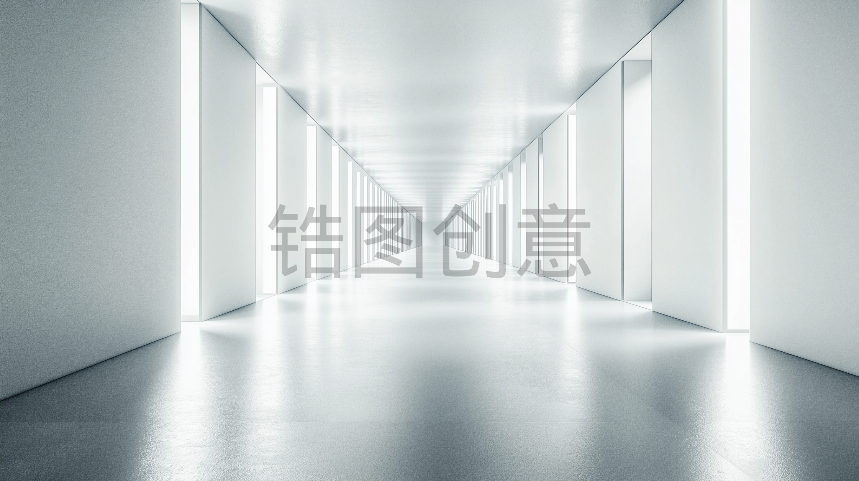 定设网-3d白色对称质感空间背景素材