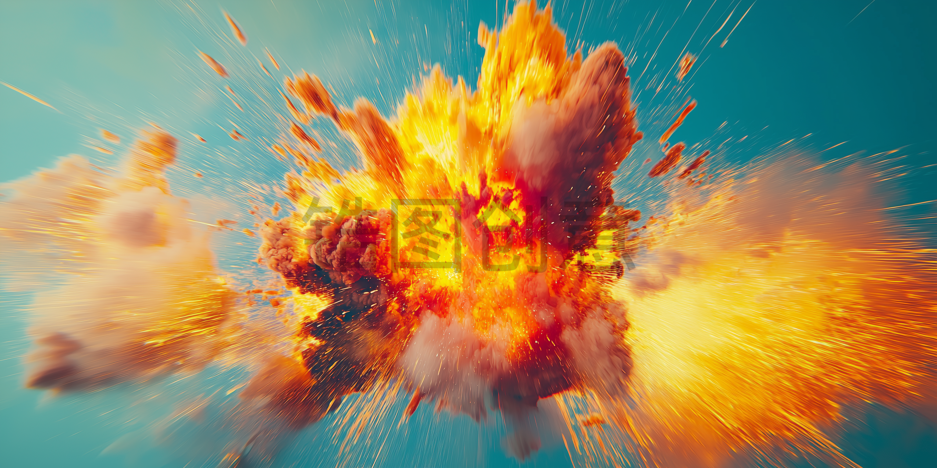 定设网-热烈爆炸爆发写实背景