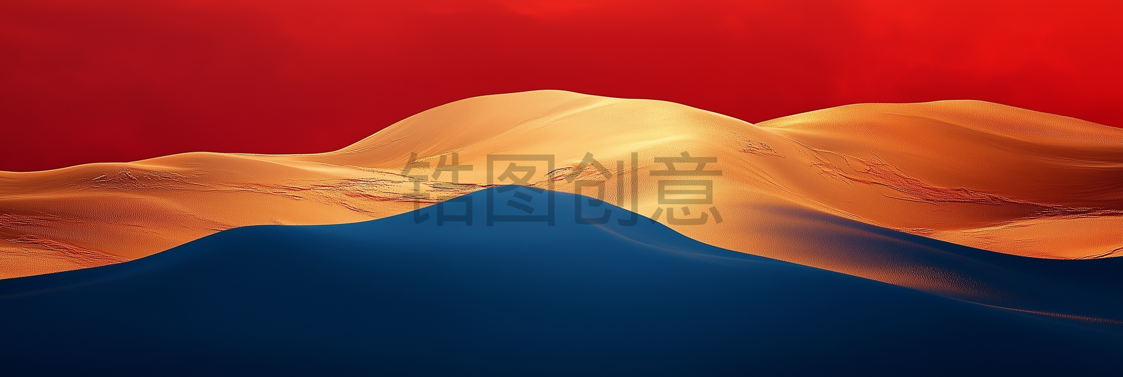 定设网-沙漠沙丘抽象流动曲线肌理材质背景