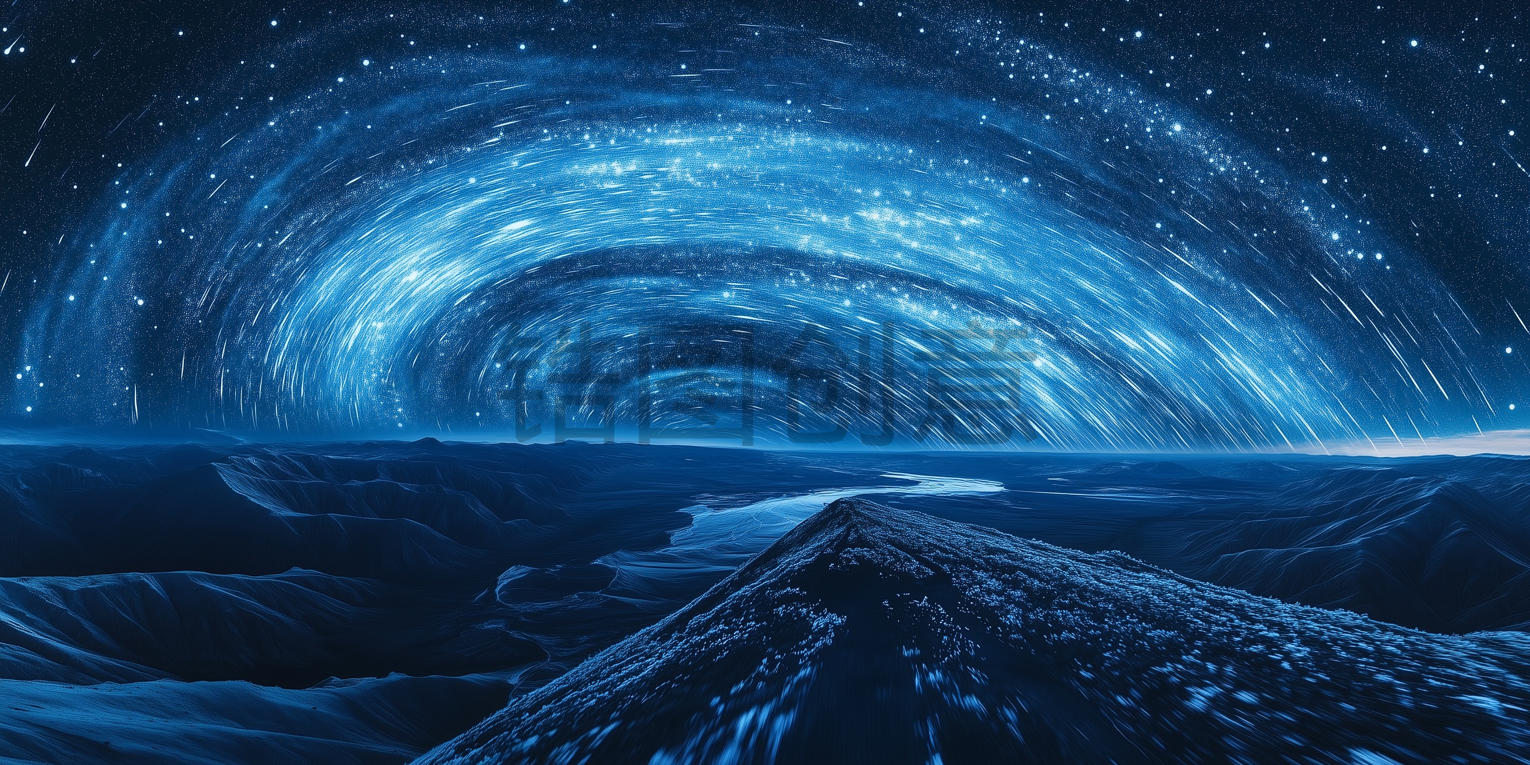 定设网-大自然夜空中银河星轨肌理质感背景
