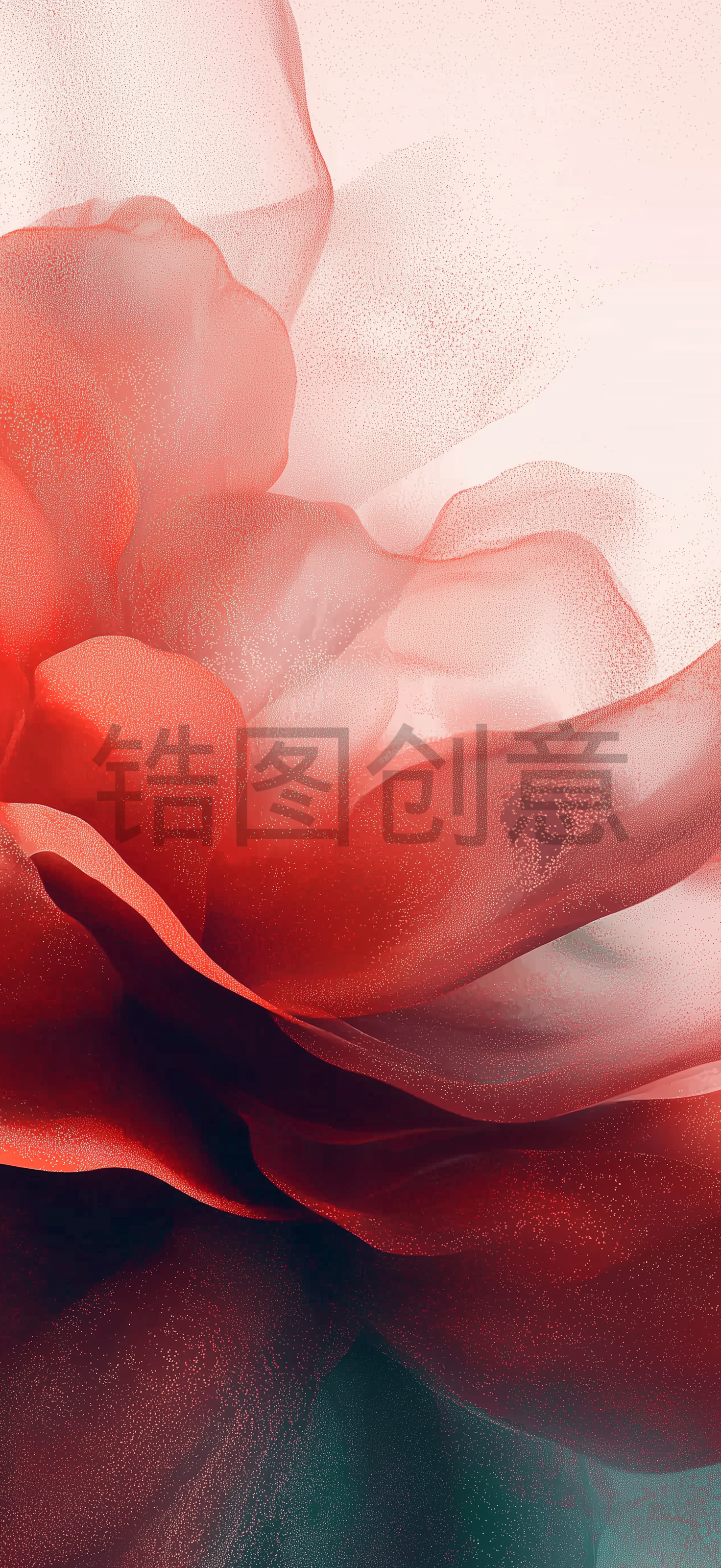 定设网-红色质感抽象花背景