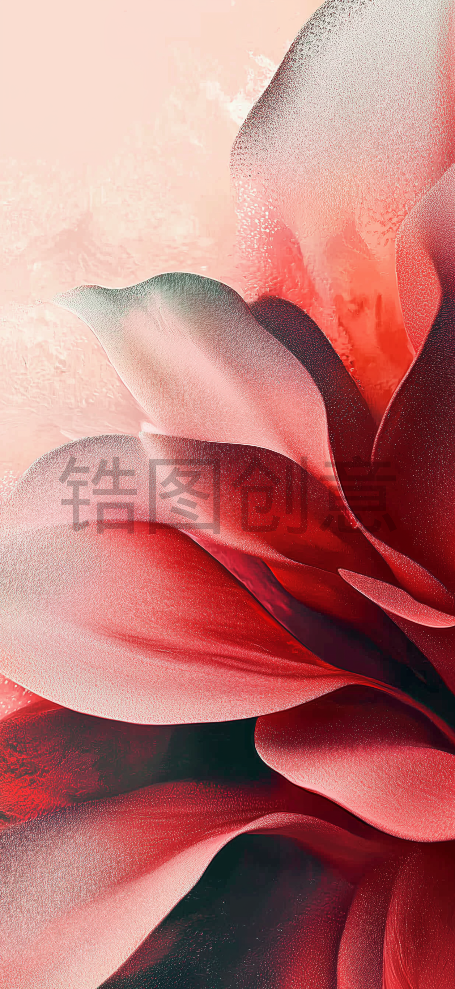 定设网-红色质感抽象花背景