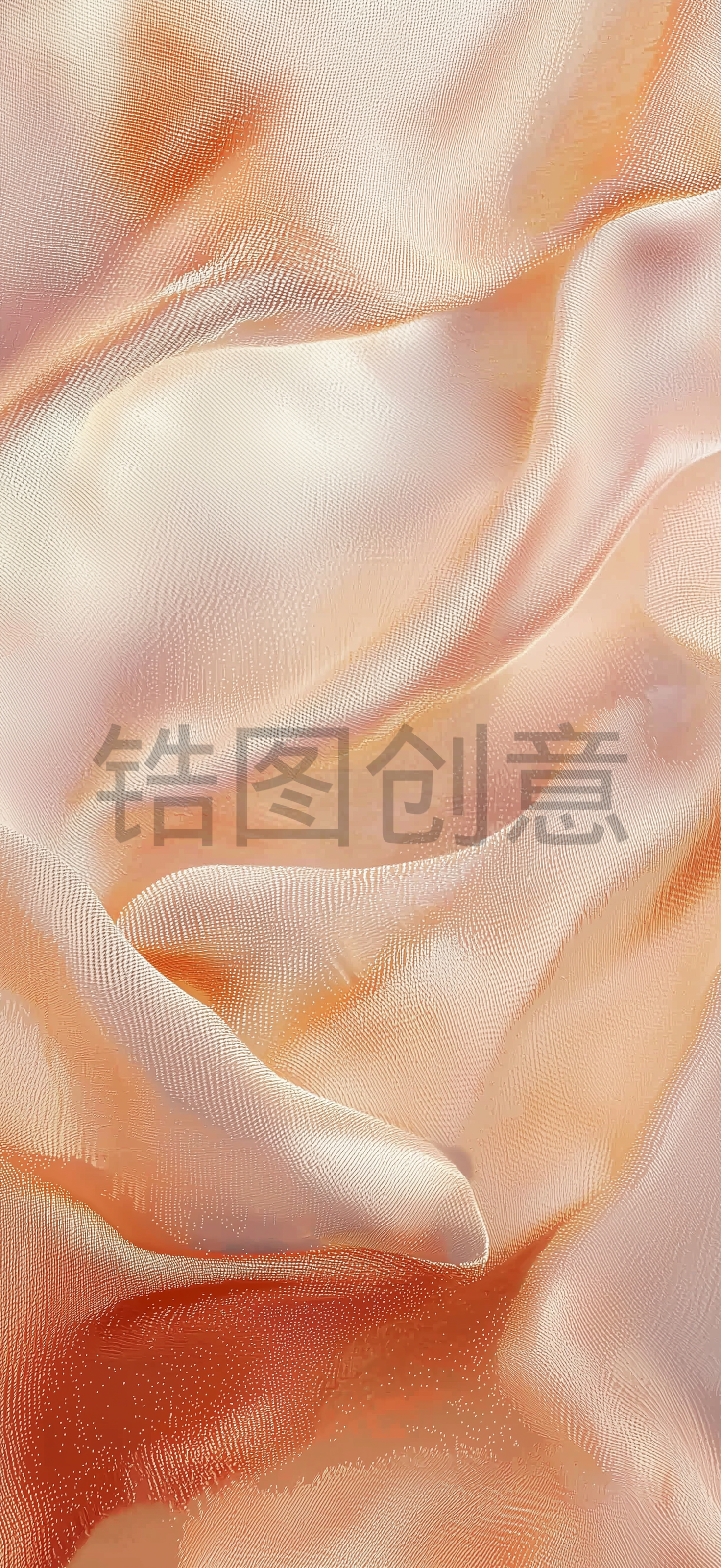 定设网-3D渲染带波浪丝绸质感抽象背景