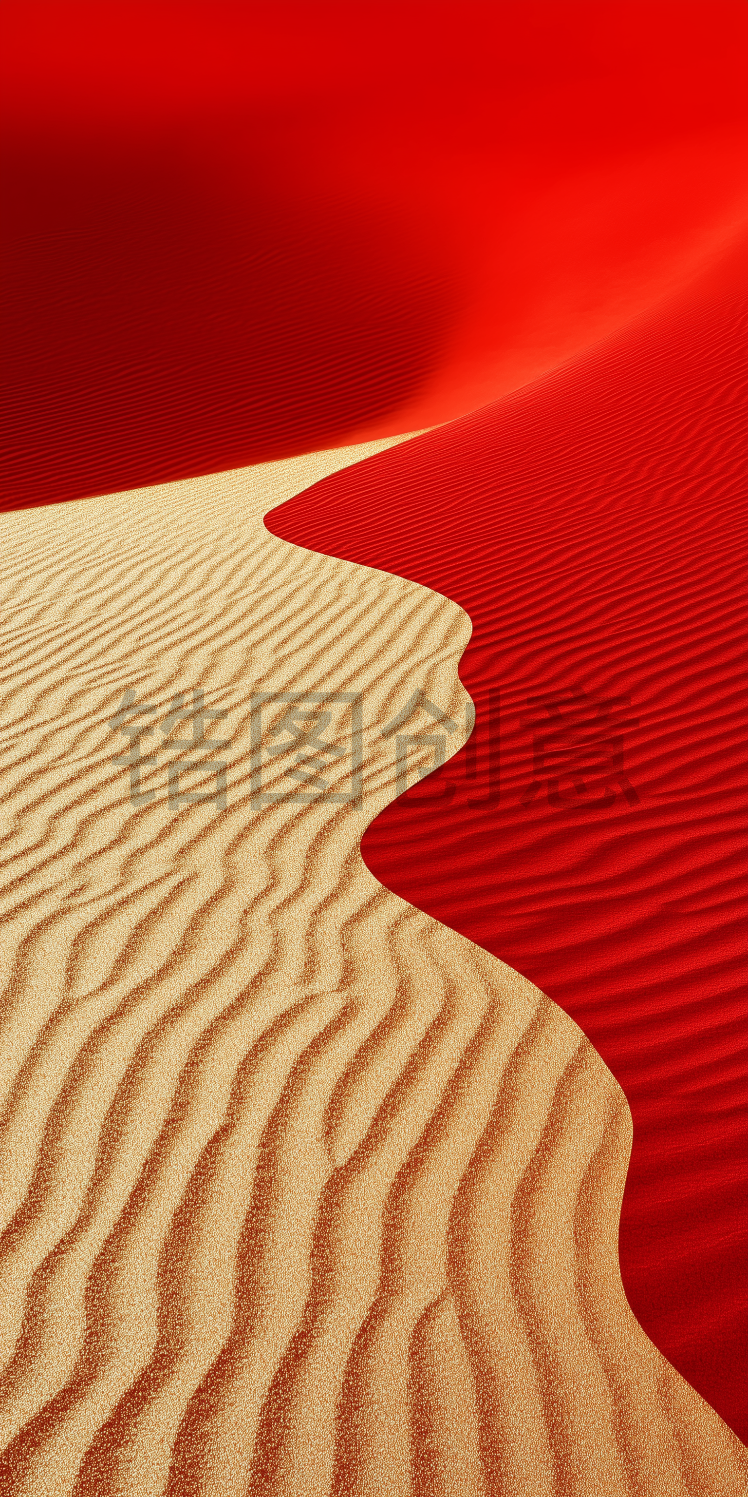 红色喜庆鎏金红色渐变曲线流动纹理背景