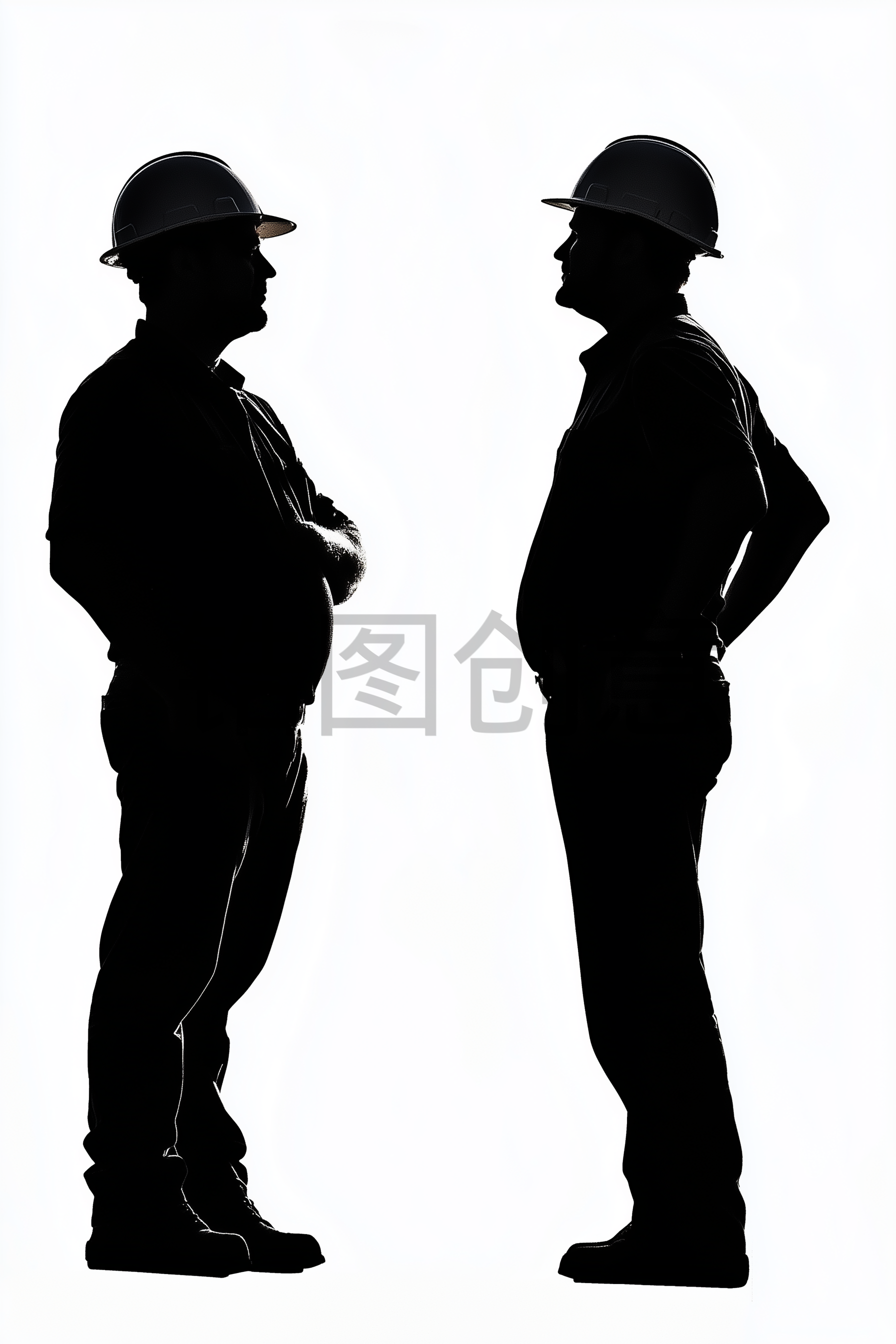 劳动节建筑工人蓝领剪影背景元素