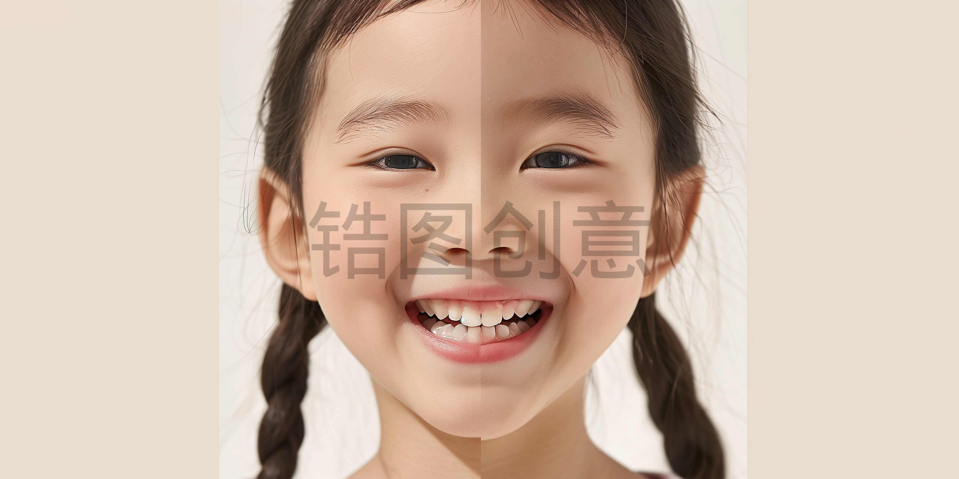 天真可爱儿童微笑小女孩人像人物模特