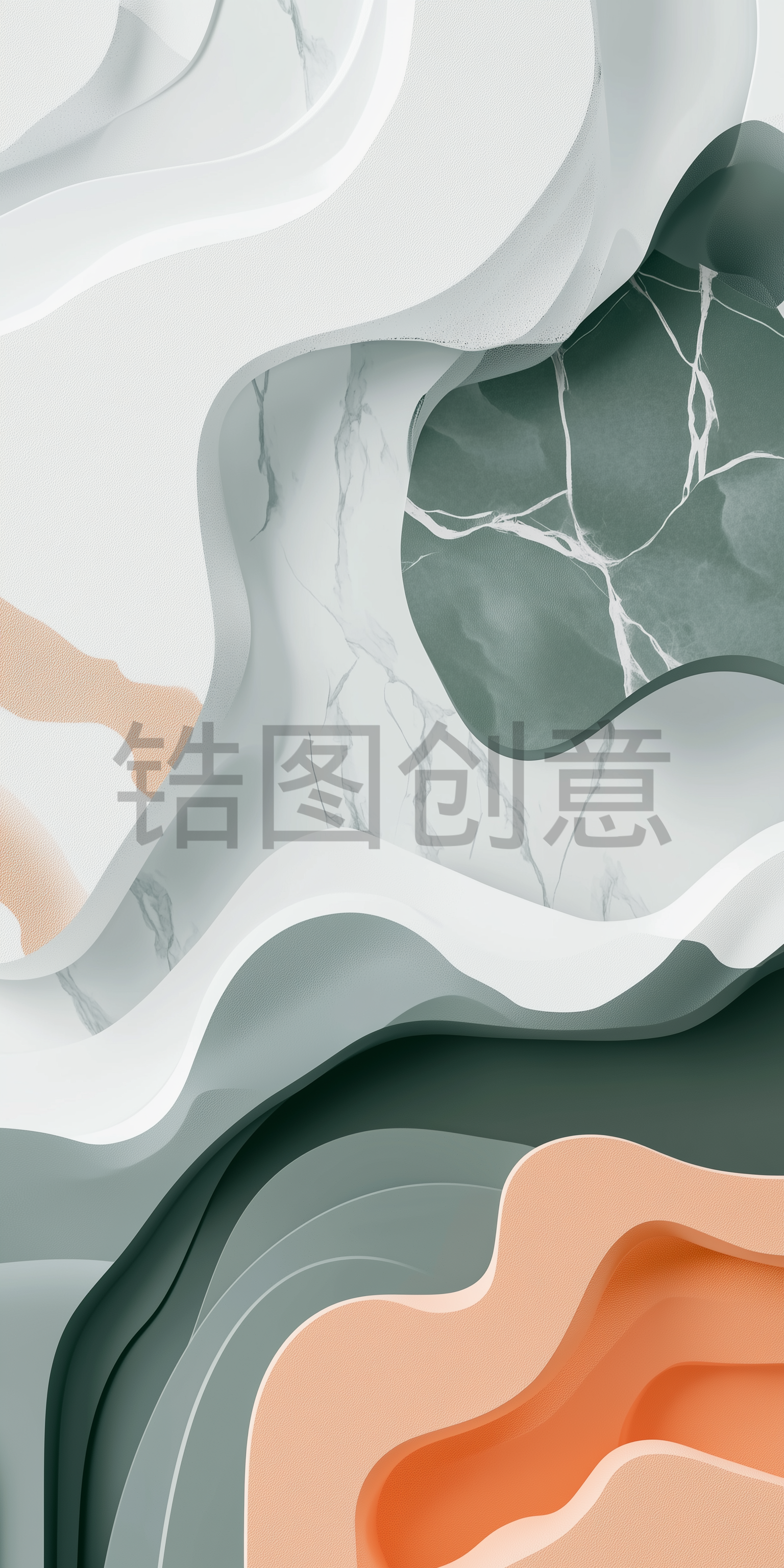 大理石曲线肌理抽象背景