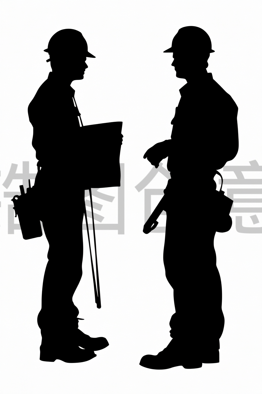劳动节建筑工人蓝领剪影背景元素