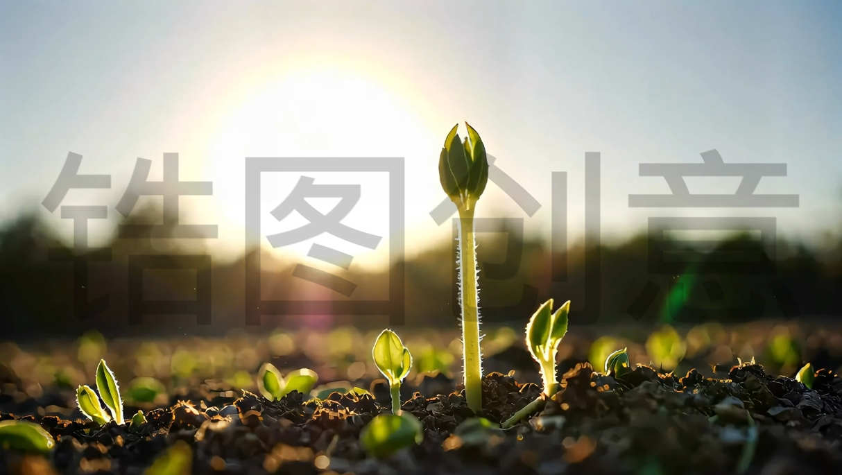 植物发芽特写太阳光慢镜头故事感