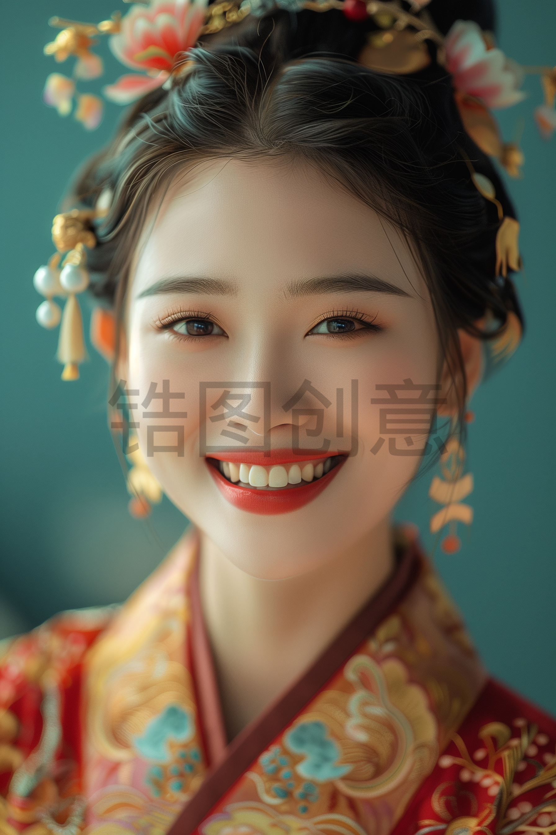 国风古装年轻女生亚洲人像人物模特