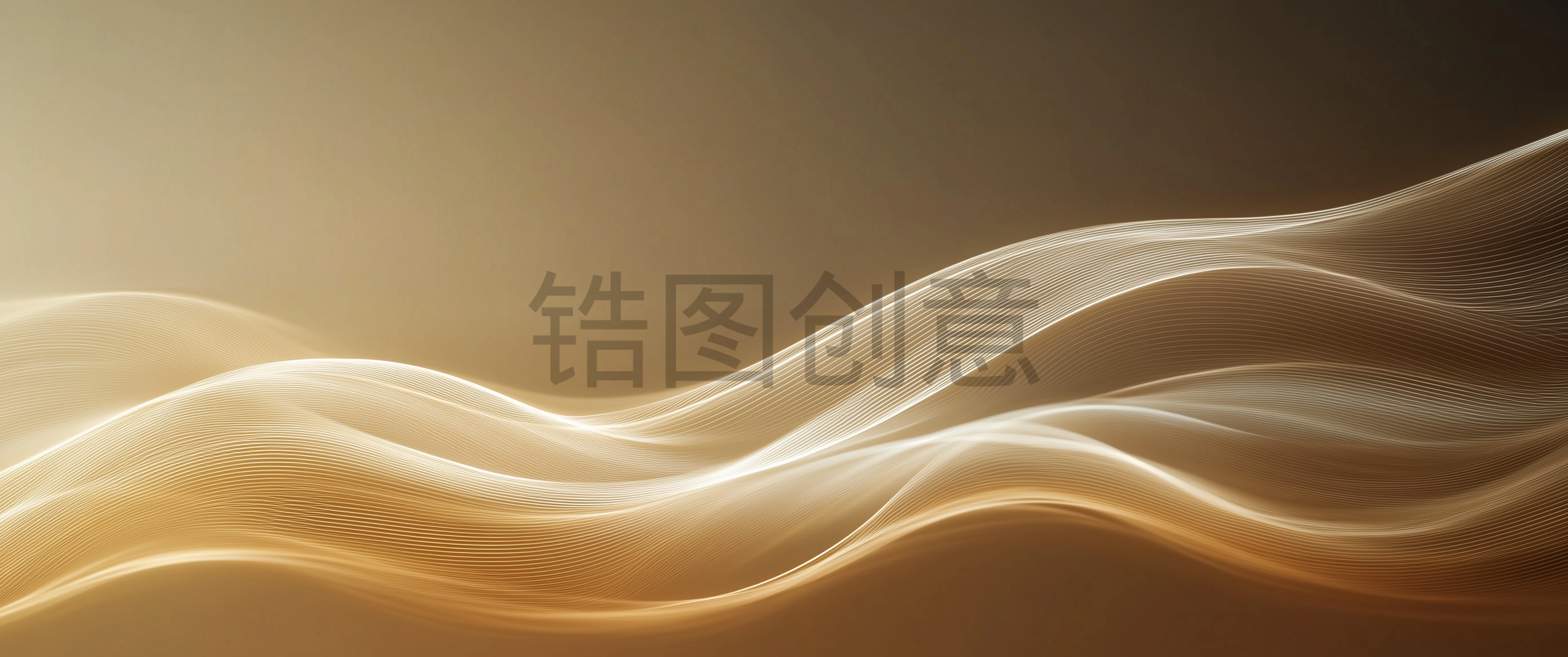 波浪曲线抽象棕色咖色渐变背景
