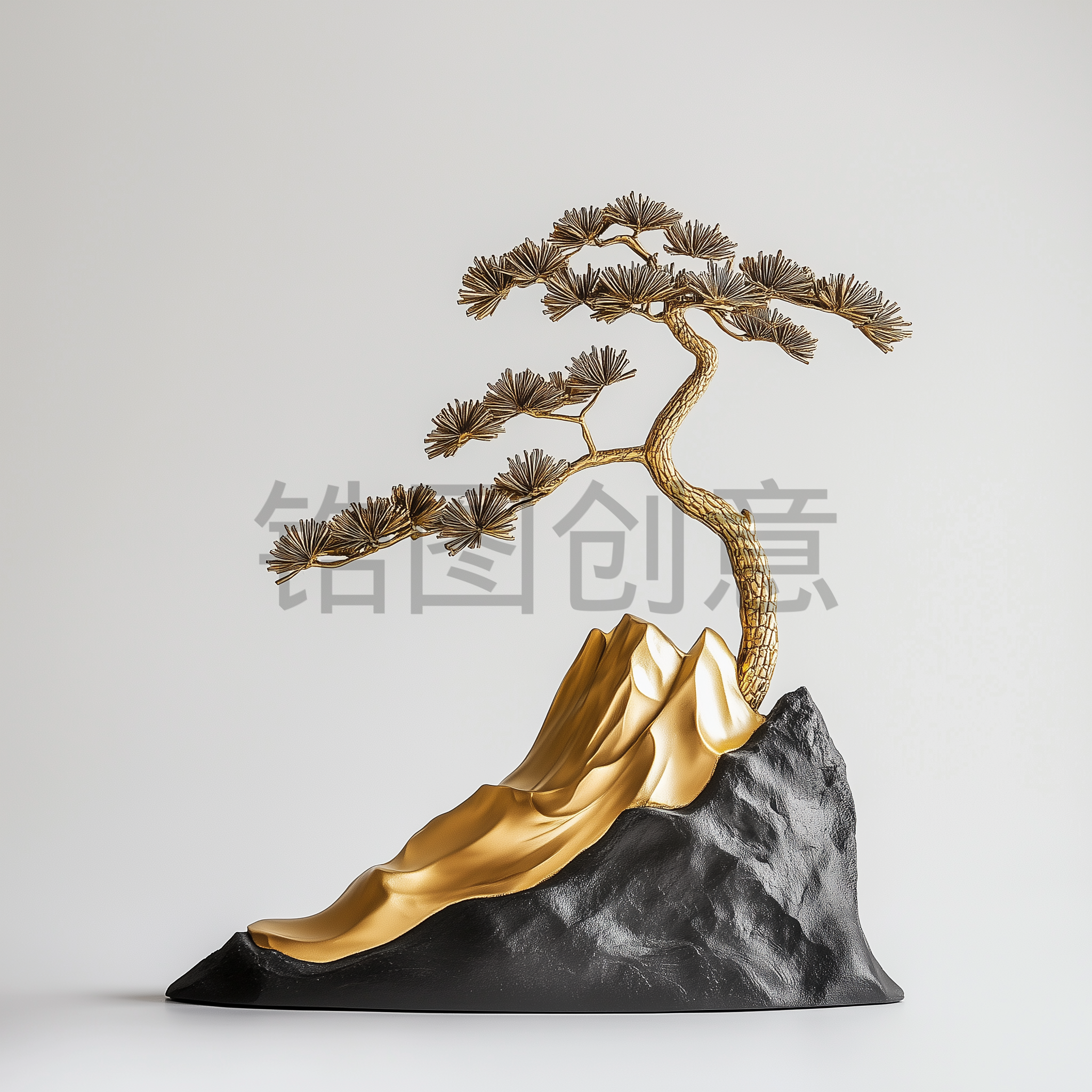 酒店大堂迎客松摆件售楼处过道大型落地雕塑定制工艺品装饰艺术品
