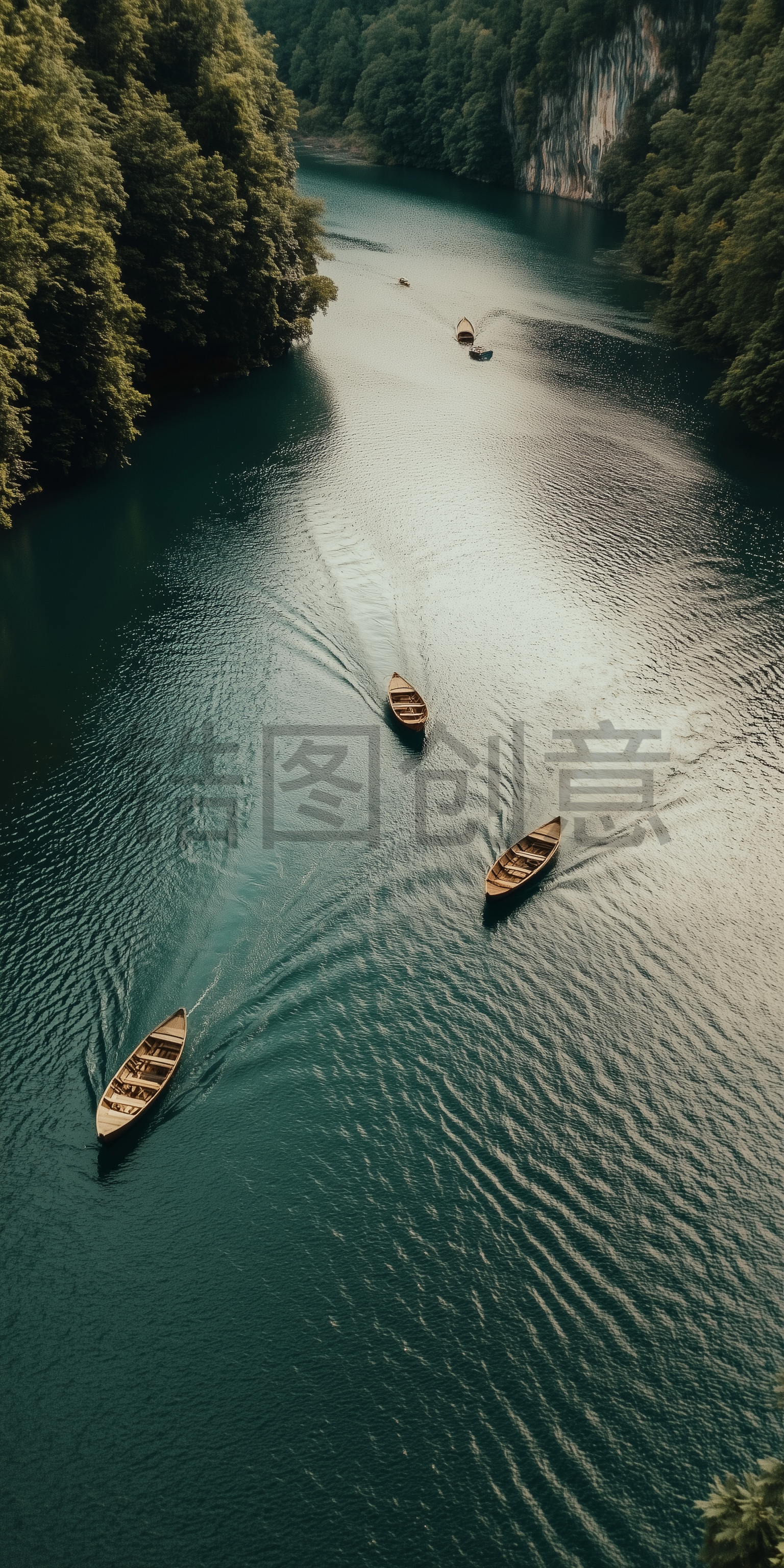 山水风景江水河流湖水船只背景场景图片