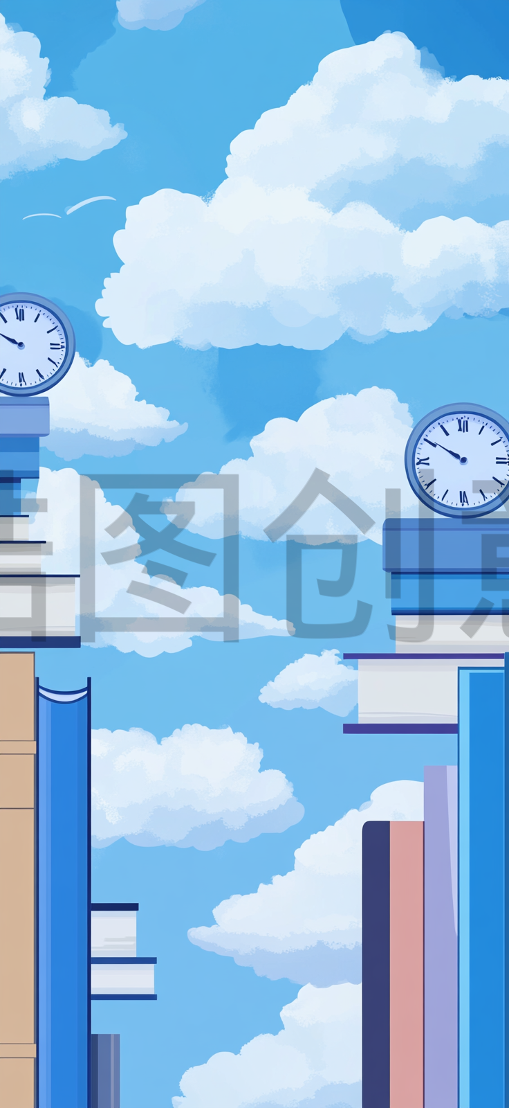 教育培训读书招生学习暑假招生卡通插画场景