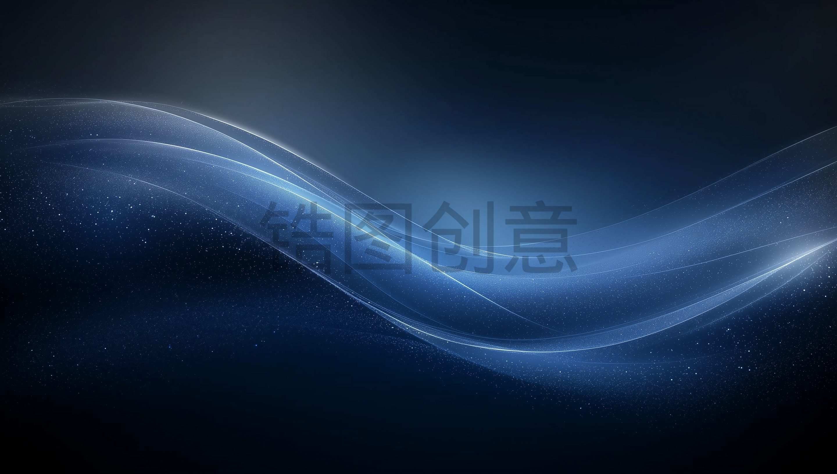 深蓝色渐变波浪曲线抽象棕色背景