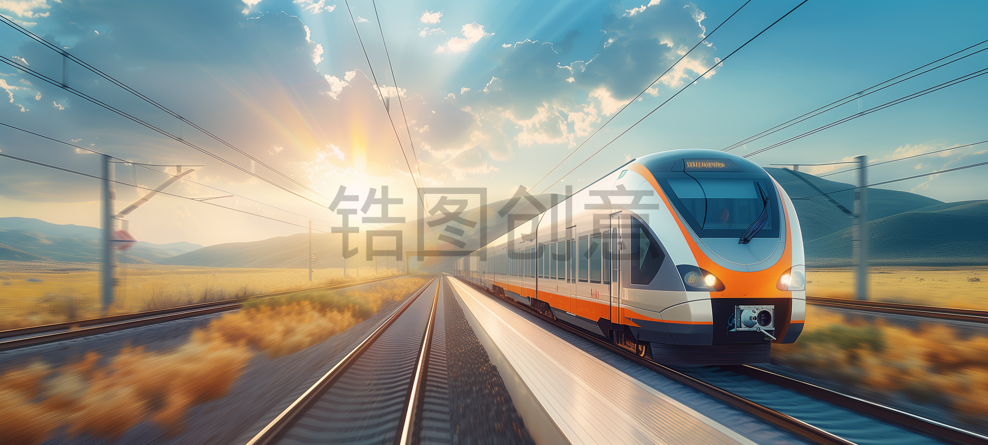 数字艺术高铁火车铁路地铁轨道交通素材