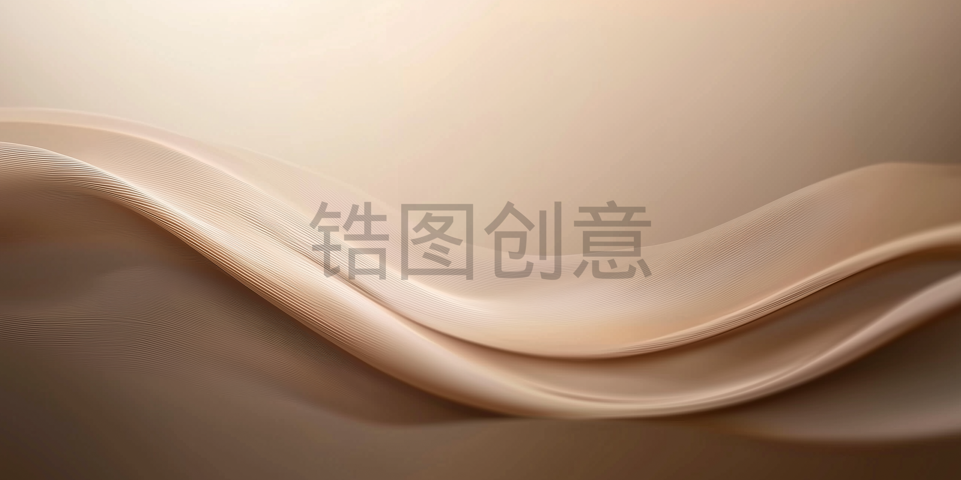 咖色棕色渐变渐变波浪曲线抽象背景