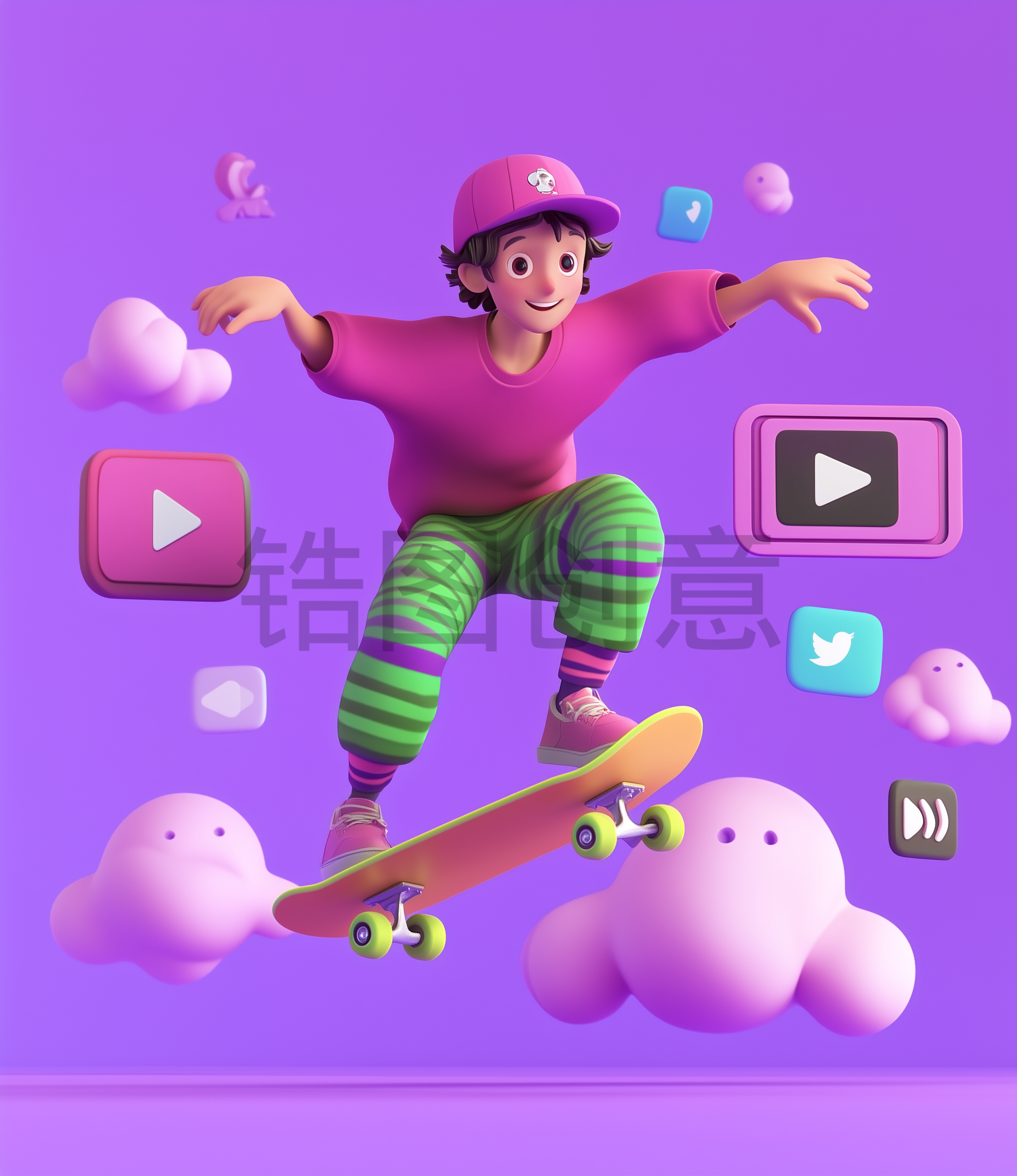 人物系列3D皮克斯潮流人物