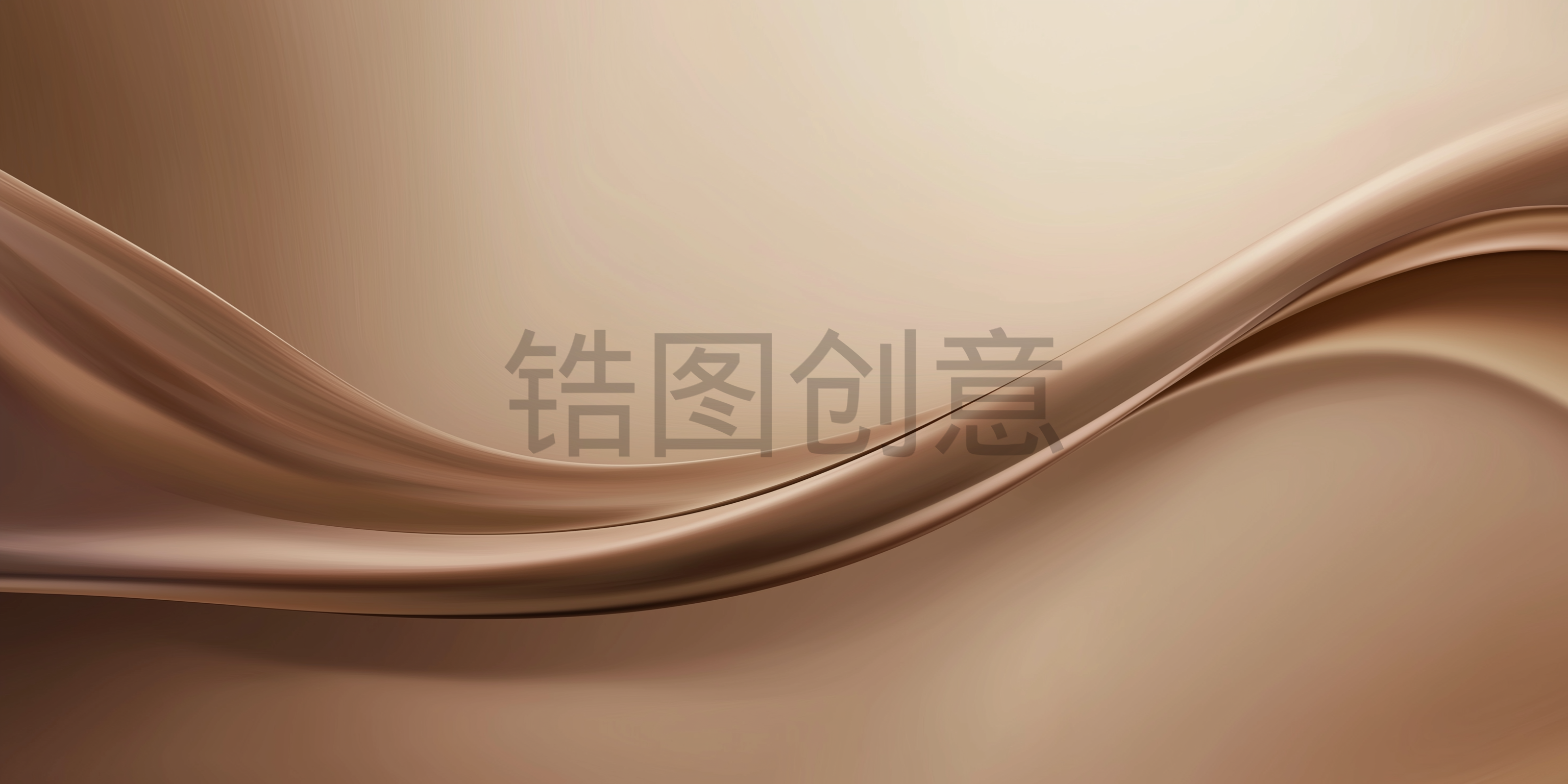 咖色棕色渐变渐变波浪曲线抽象背景