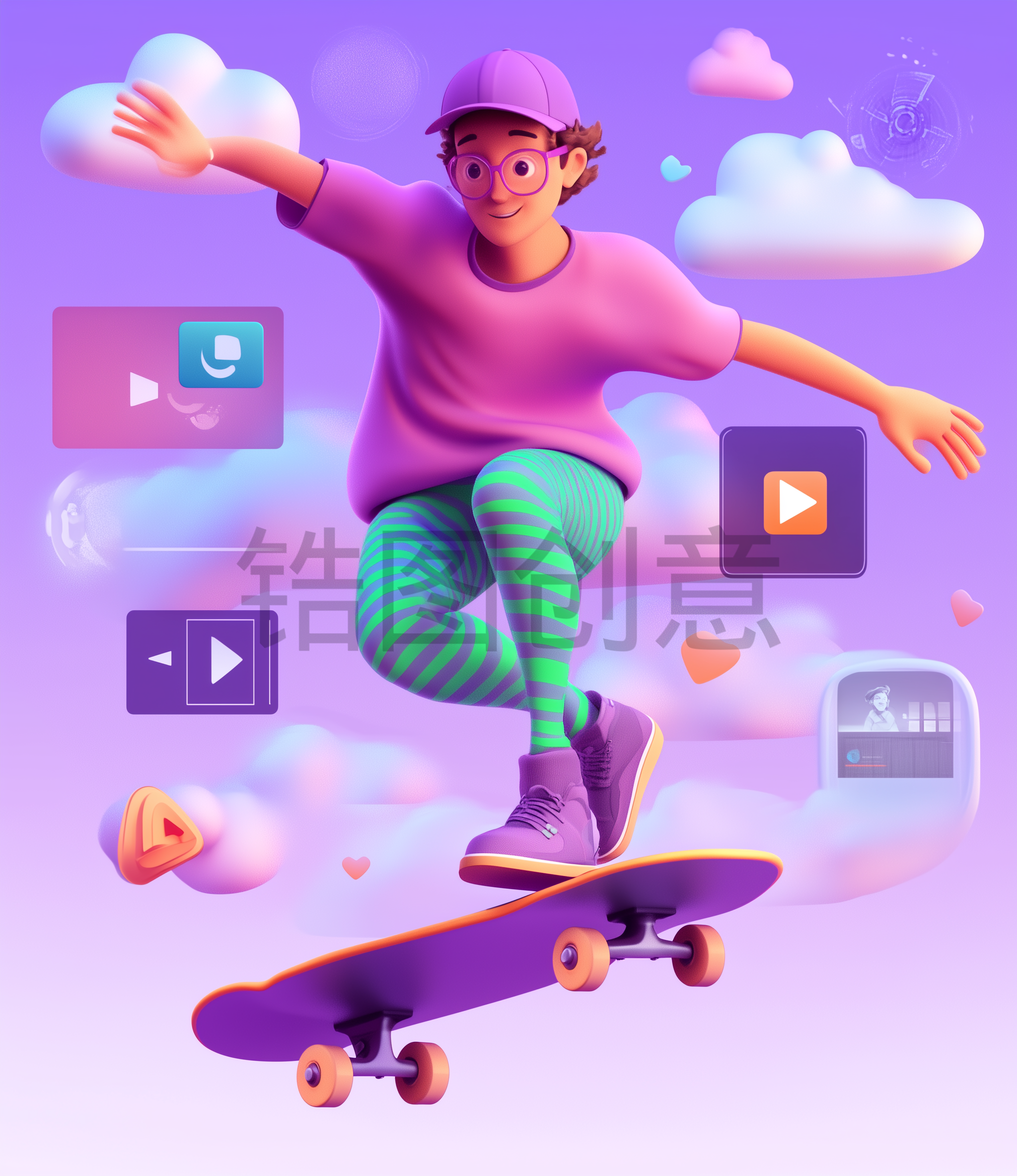 人物系列3D皮克斯潮流人物
