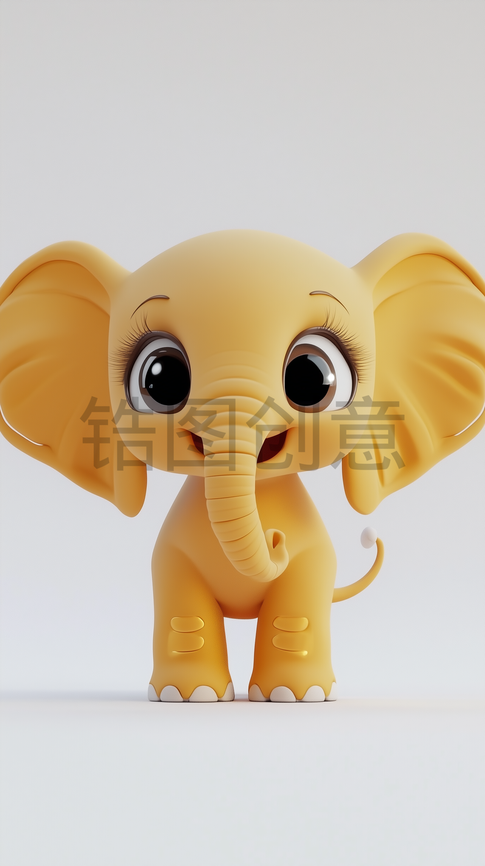 3d卡通可爱动物小象元素
