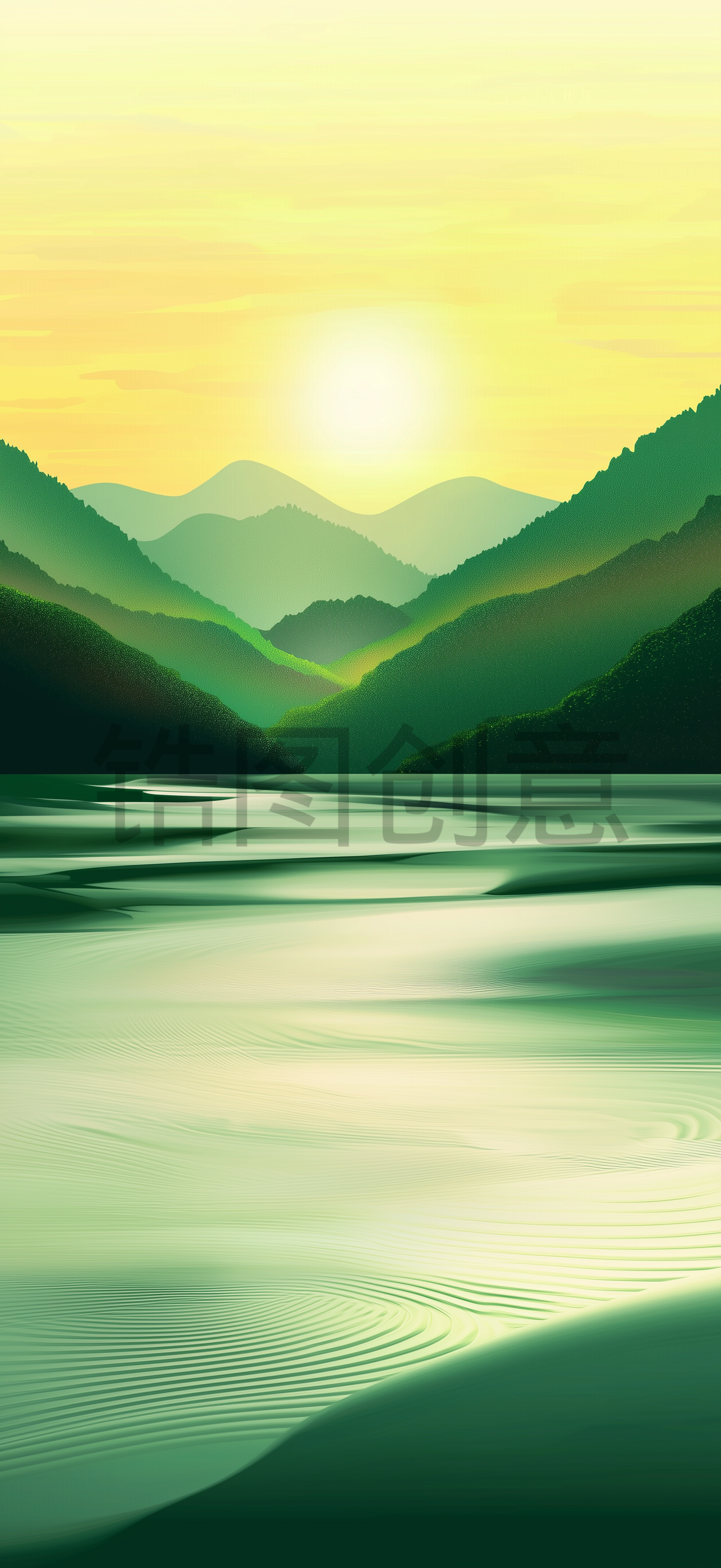 自然山川湖水河流抽象风景背景