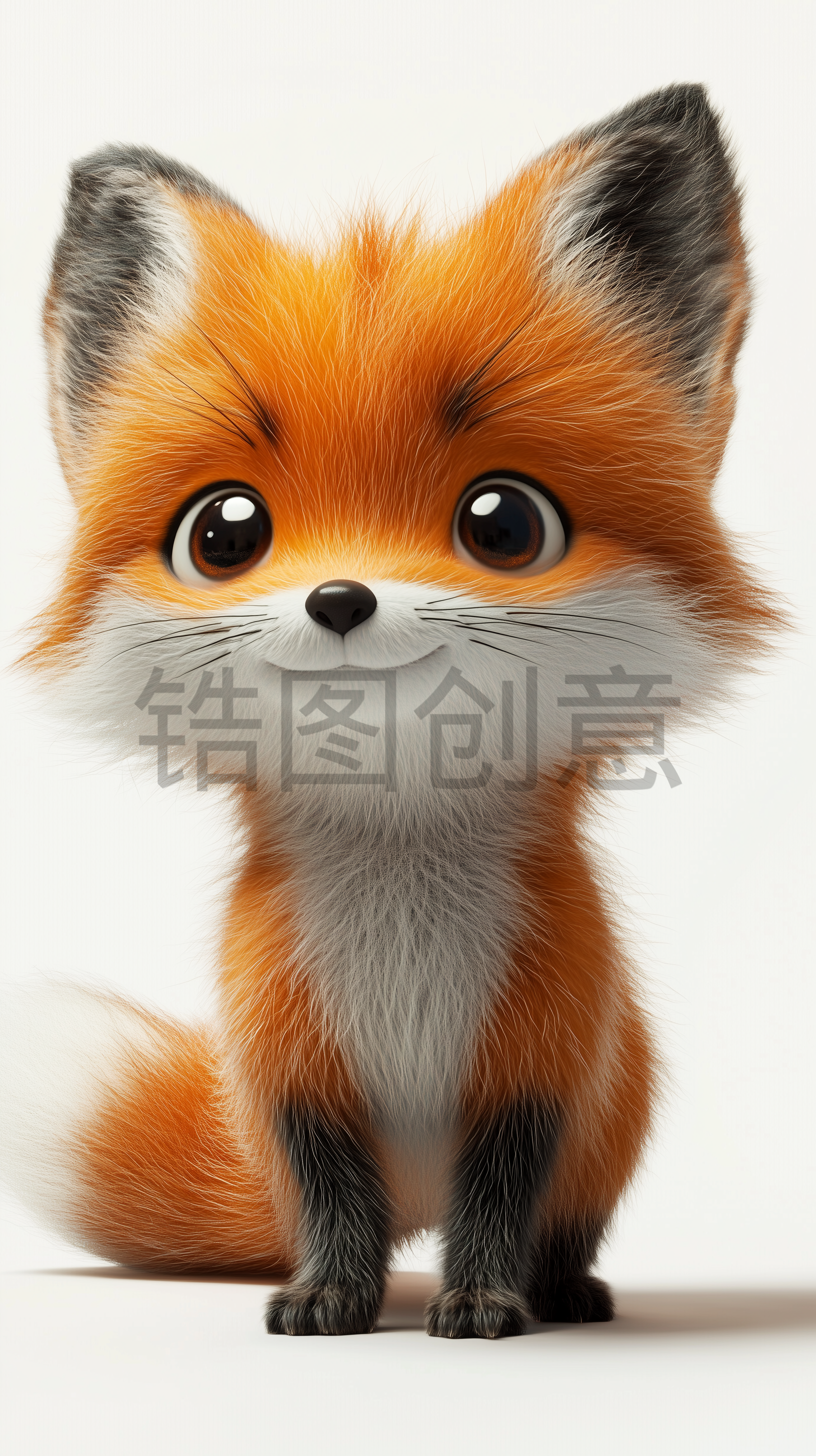 可爱3d卡通狐狸动物元素