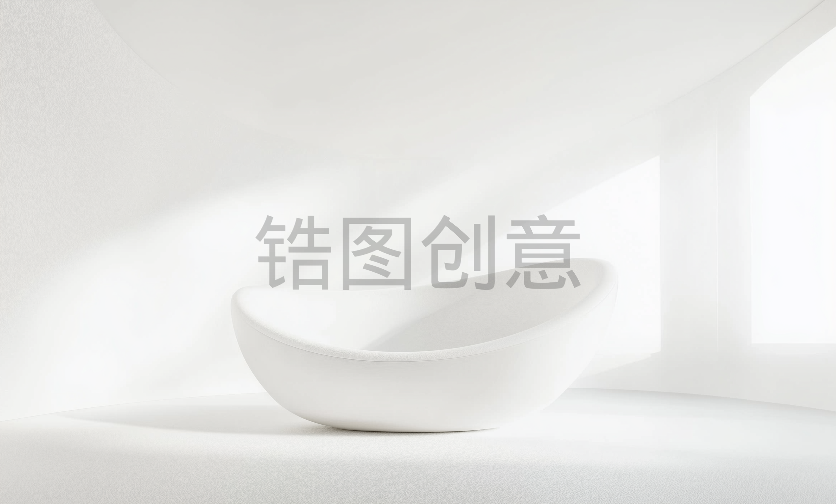 3d白色浅灰色渐变空间背景
