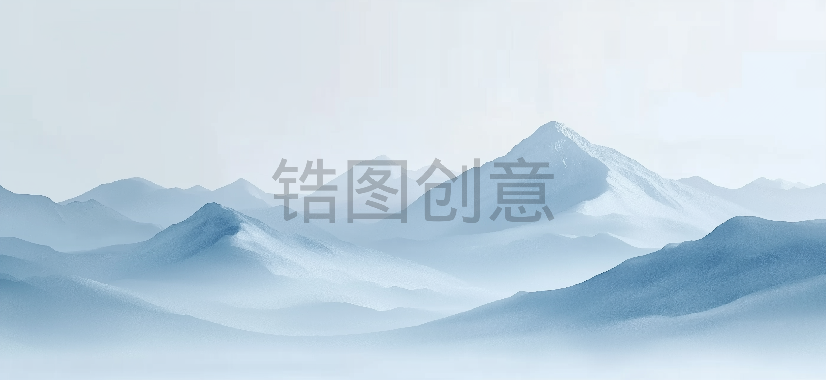 浅蓝色中国风山水河山抽象肌理背景