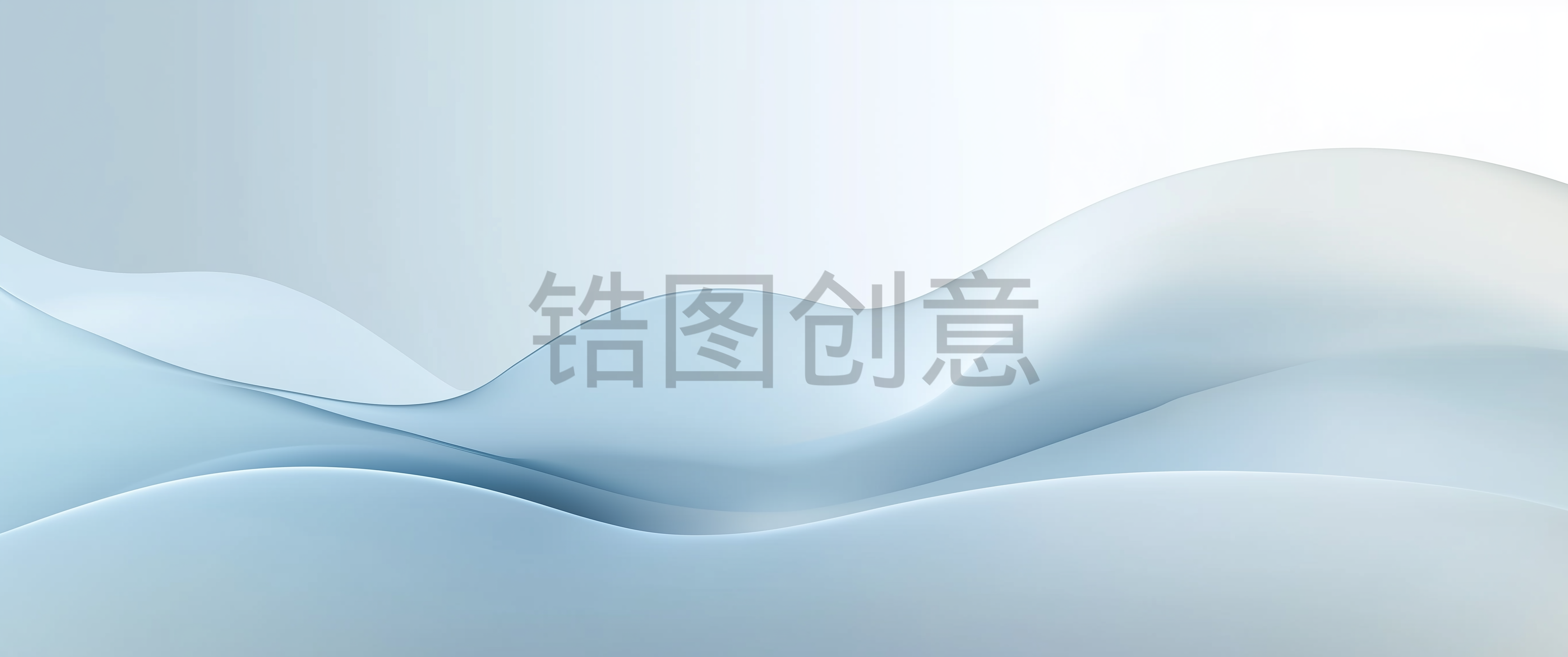 浅蓝色渐变波浪状曲线质感抽象背景