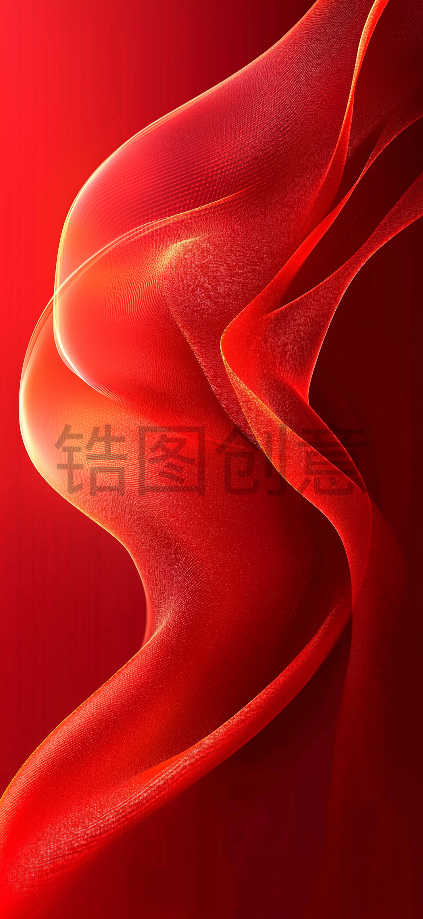 红色曲线质感纹理抽象背景