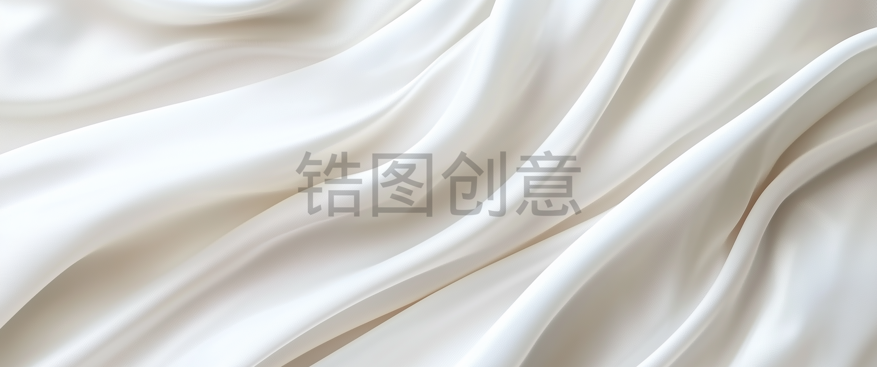 白色丝绸绸缎质感曲线抽象背景