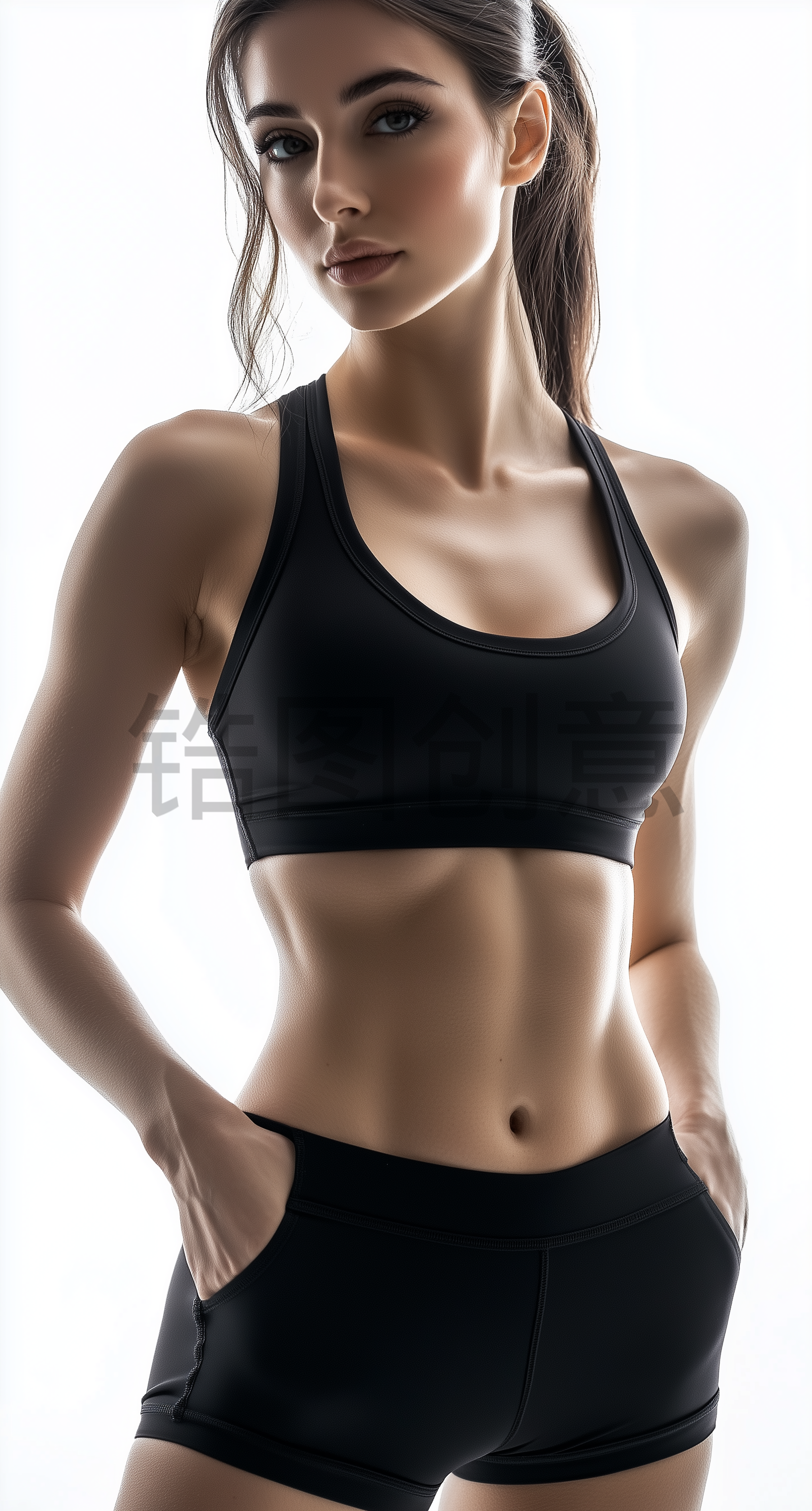 实景感运动健身女性肌肉图片