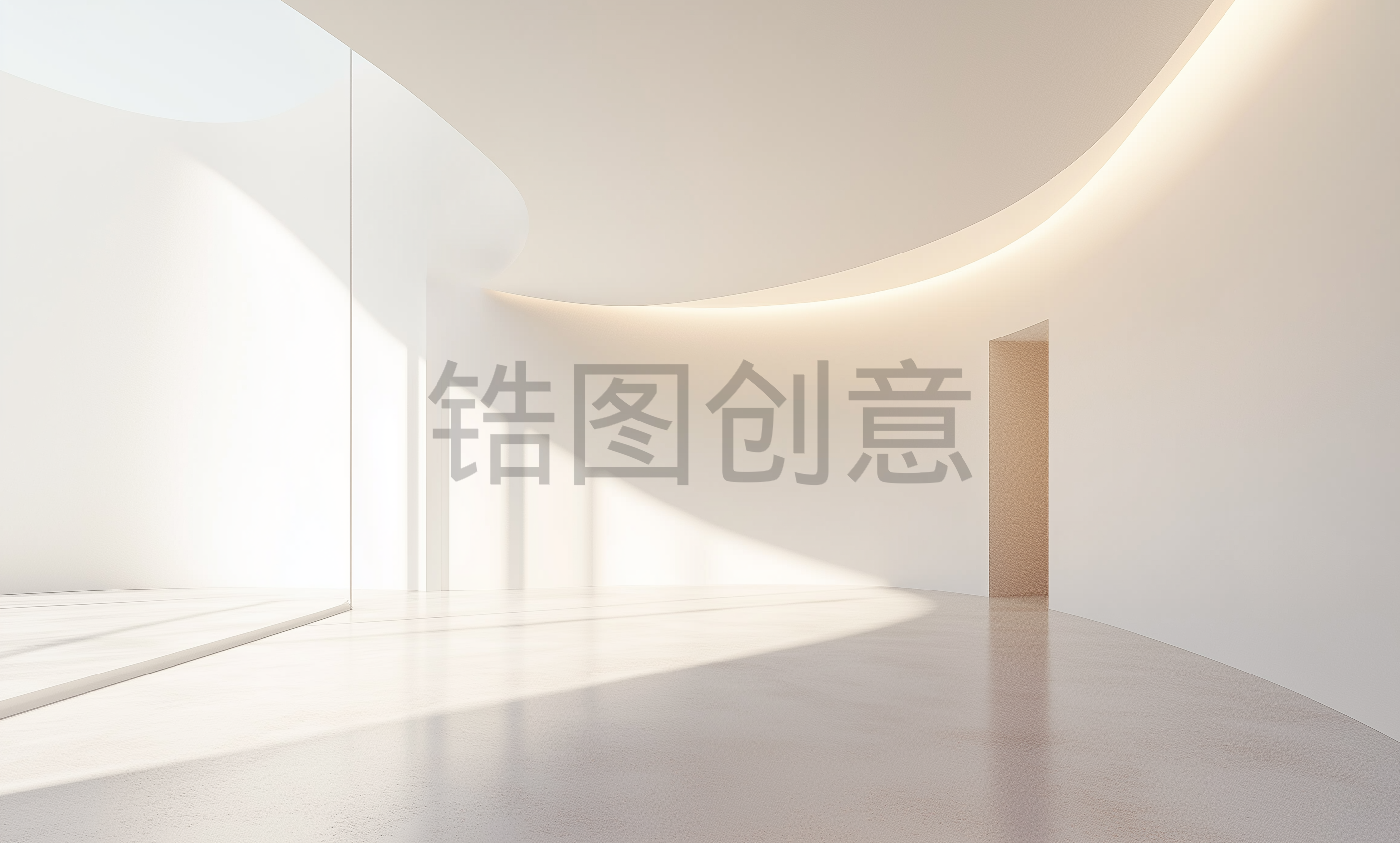 建筑系列白色浅灰色大气建筑室内空间背景