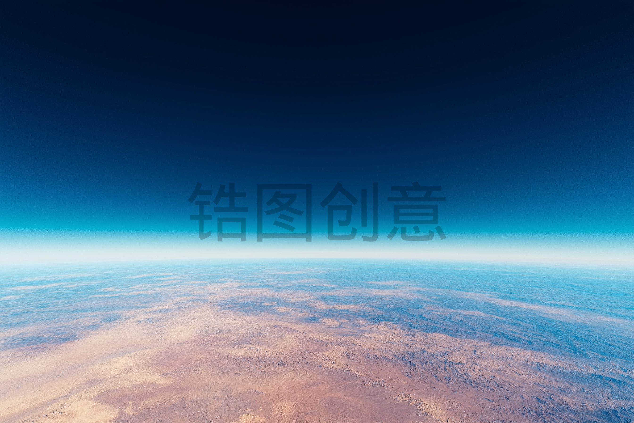 上空航拍俯瞰拍摄广阔蓝天白云地平面照片