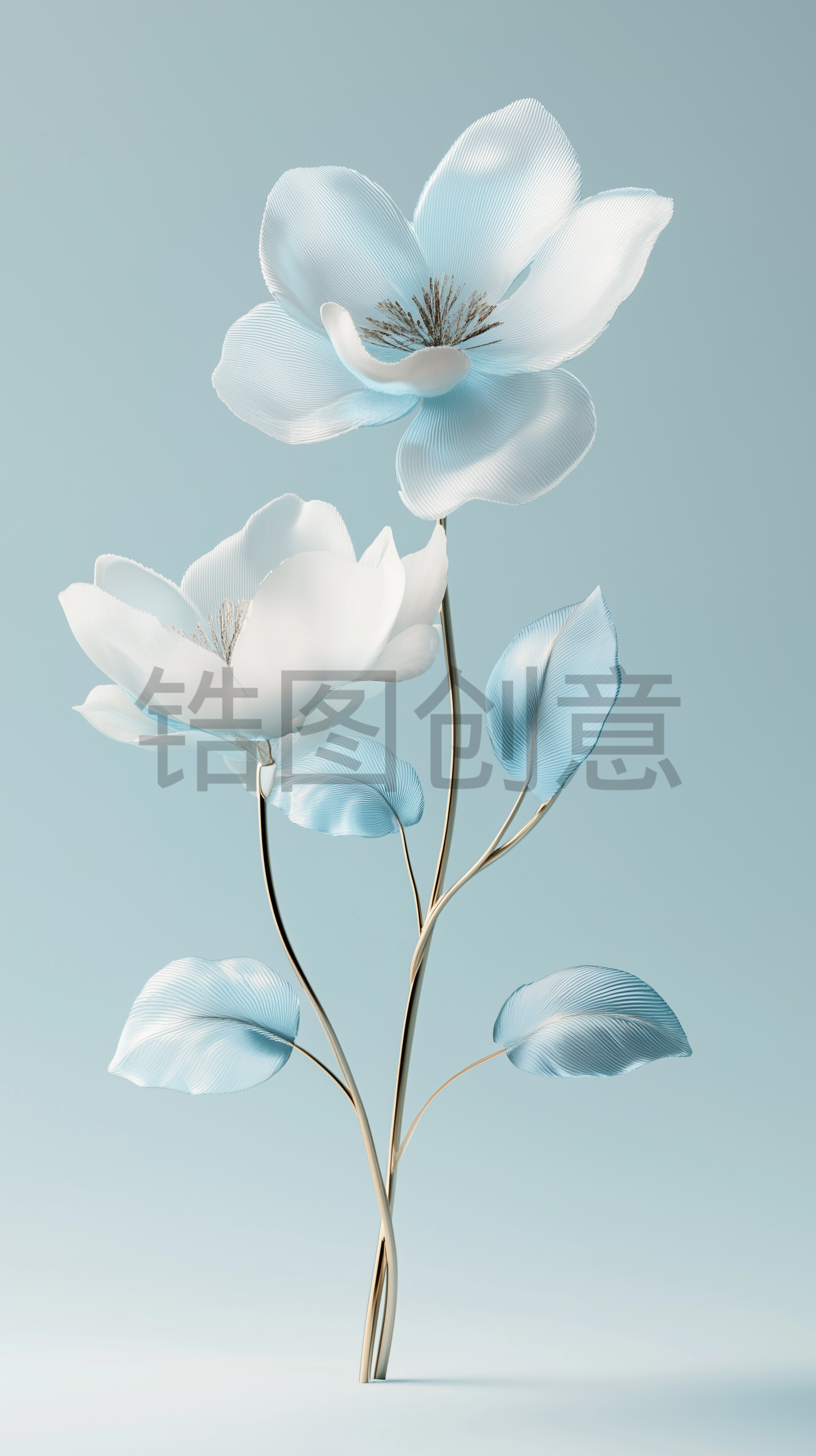 定设网-3d渲染植物花元素