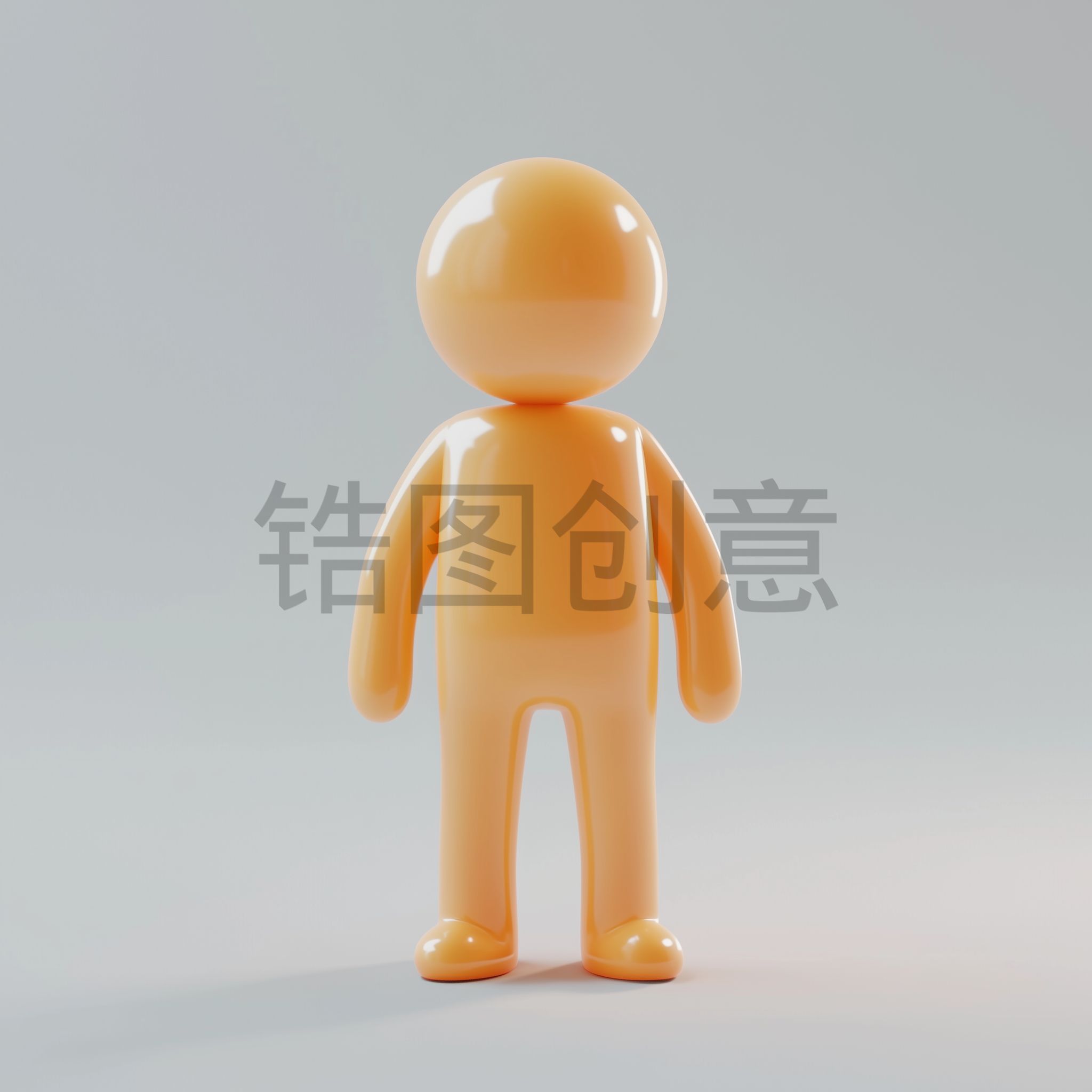 3D渲染卡通抽象人素材