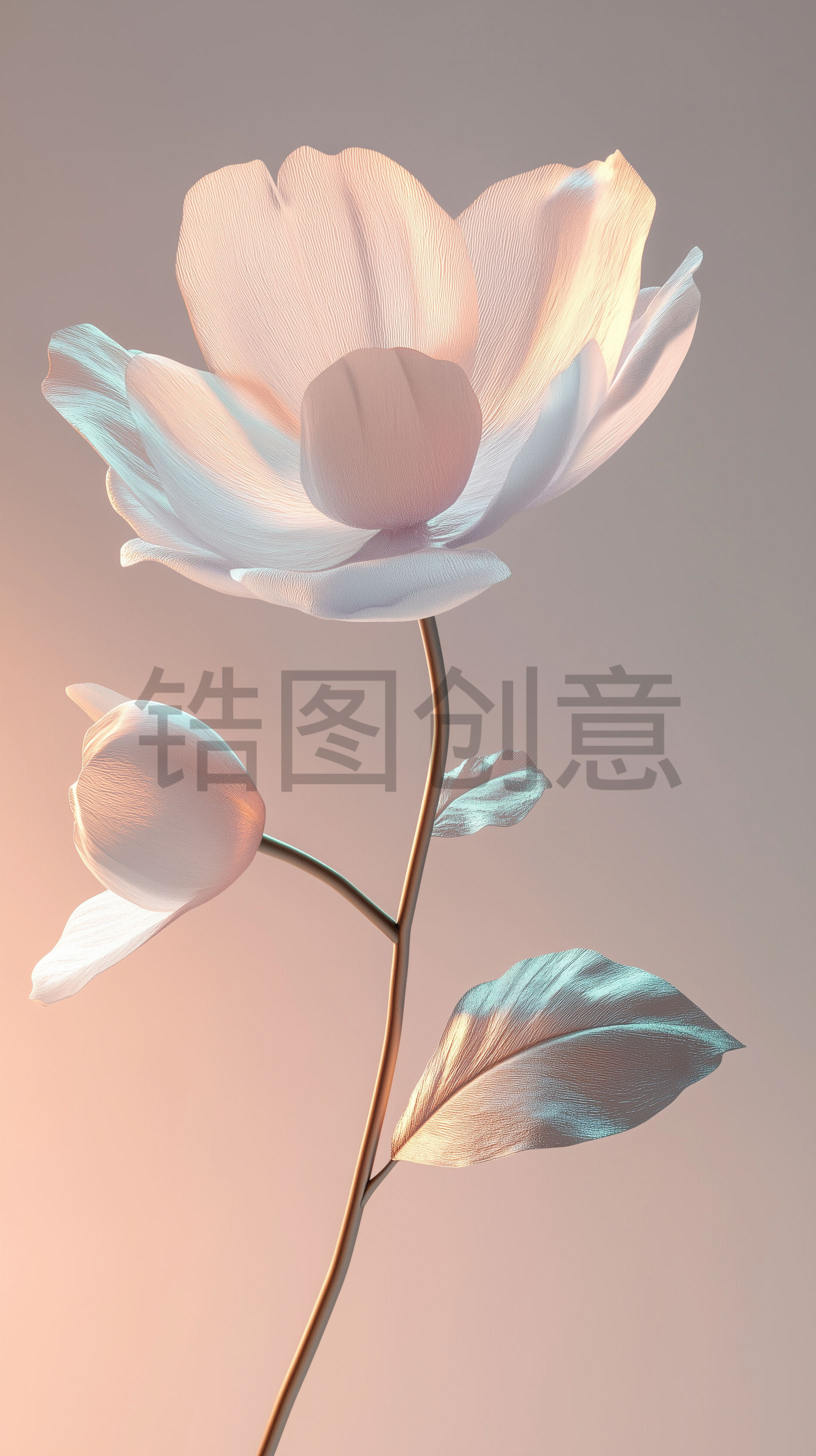 定设网-3d立体渲染植物花元素