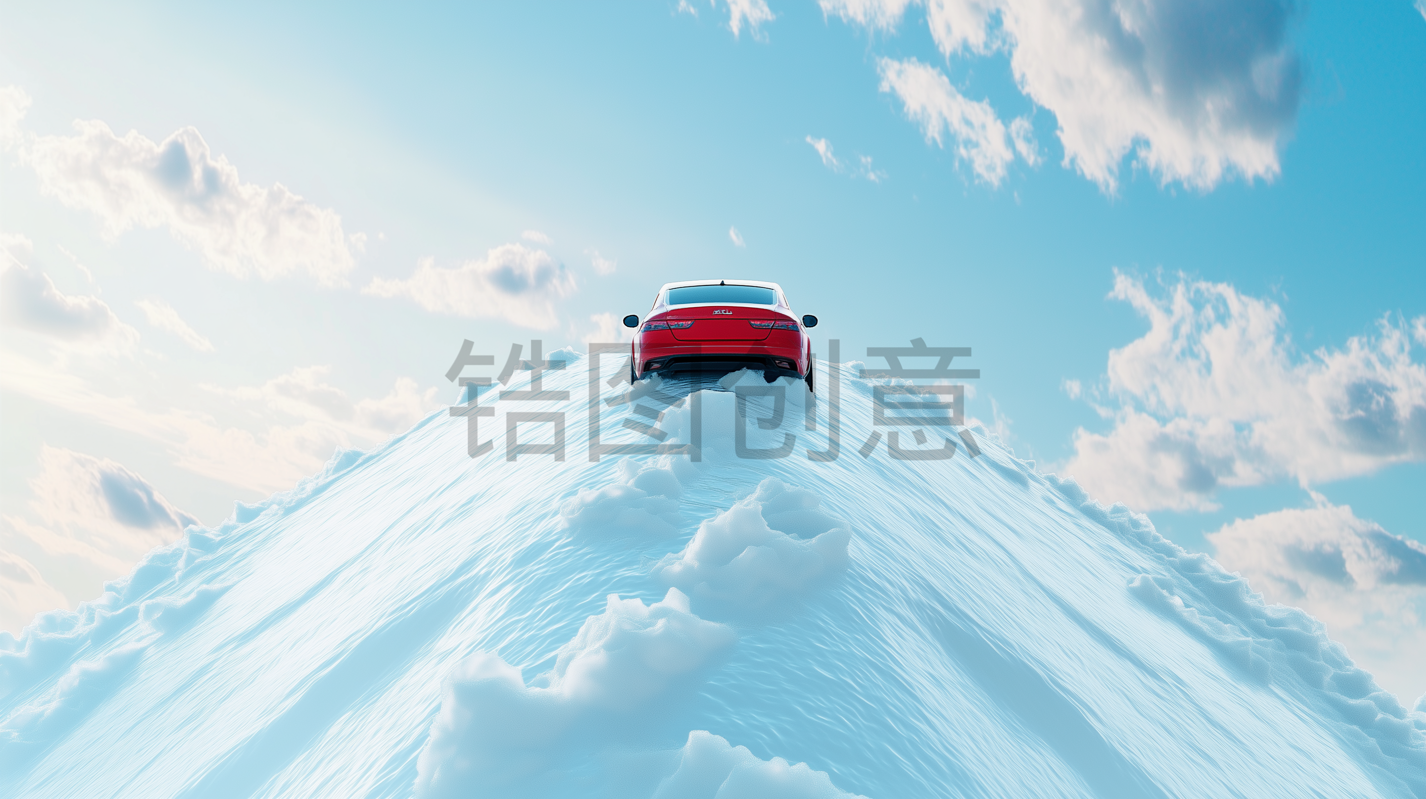 雪山上勇往无前汽车场景