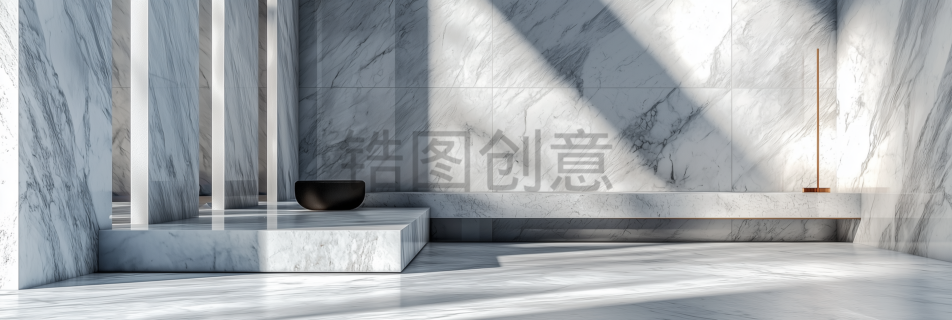 大理石纹理简约空间室内背景