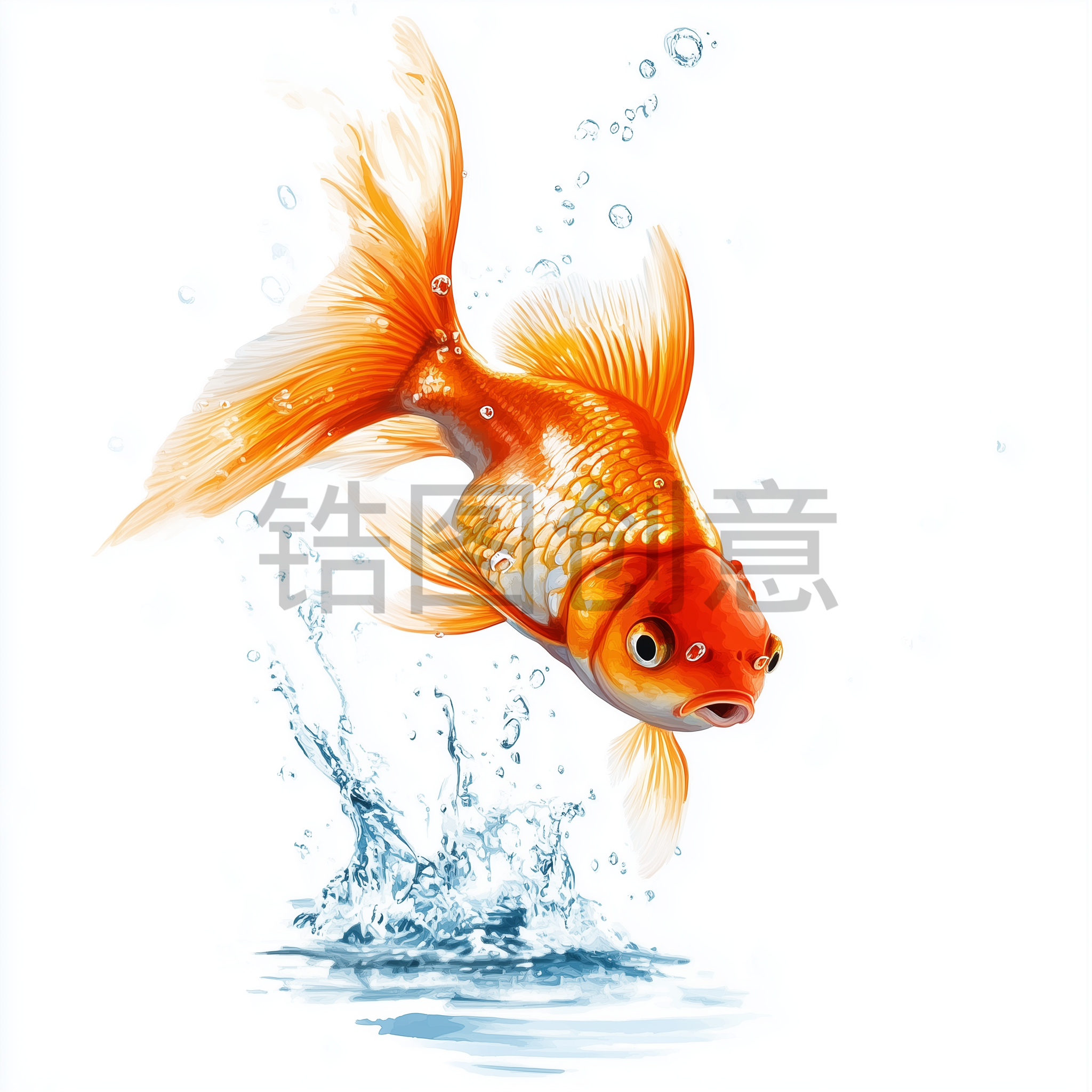 动物系列金鱼锦鲤元素