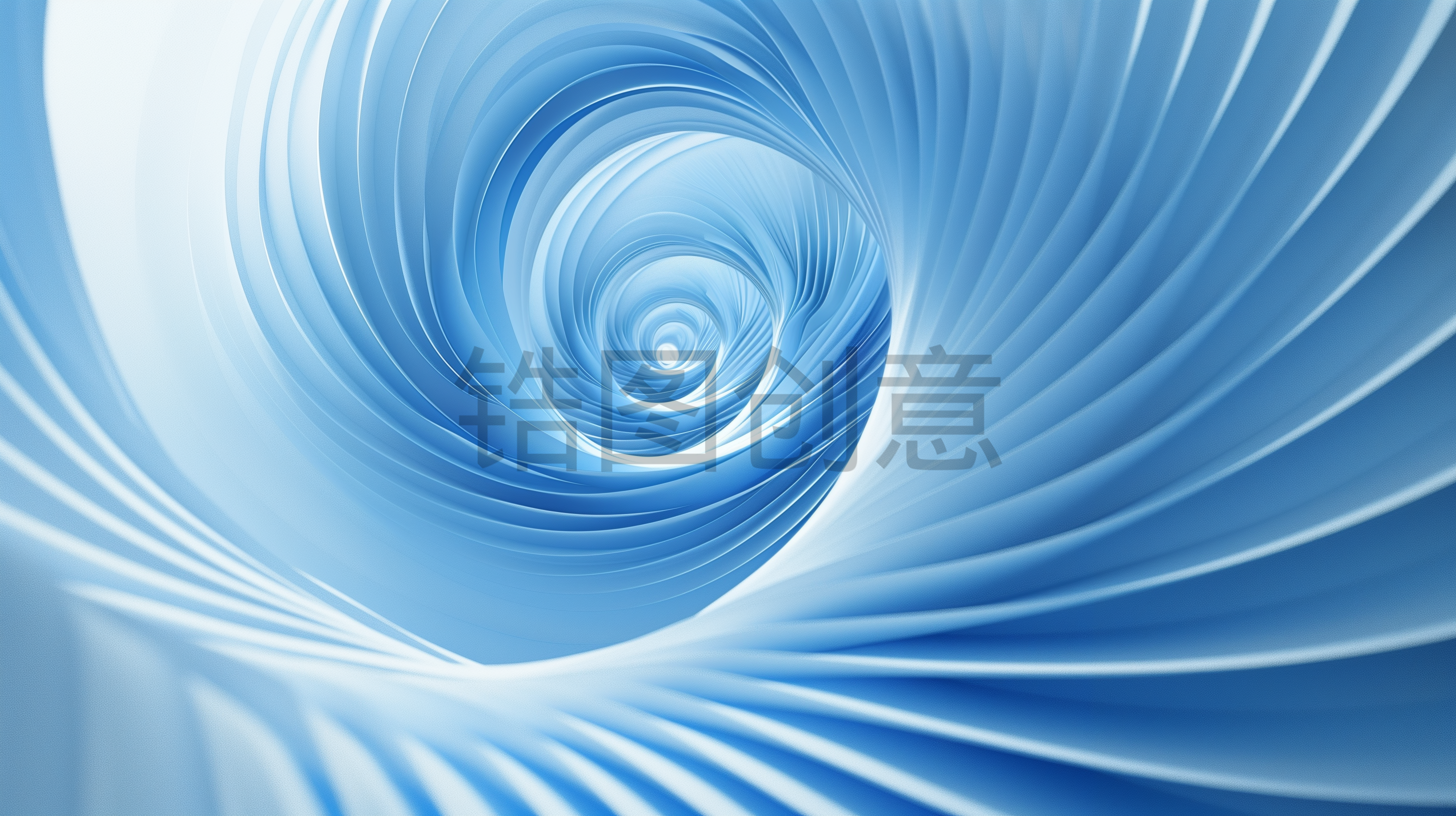 定设网-蓝色螺旋曲线抽象构图三维背景